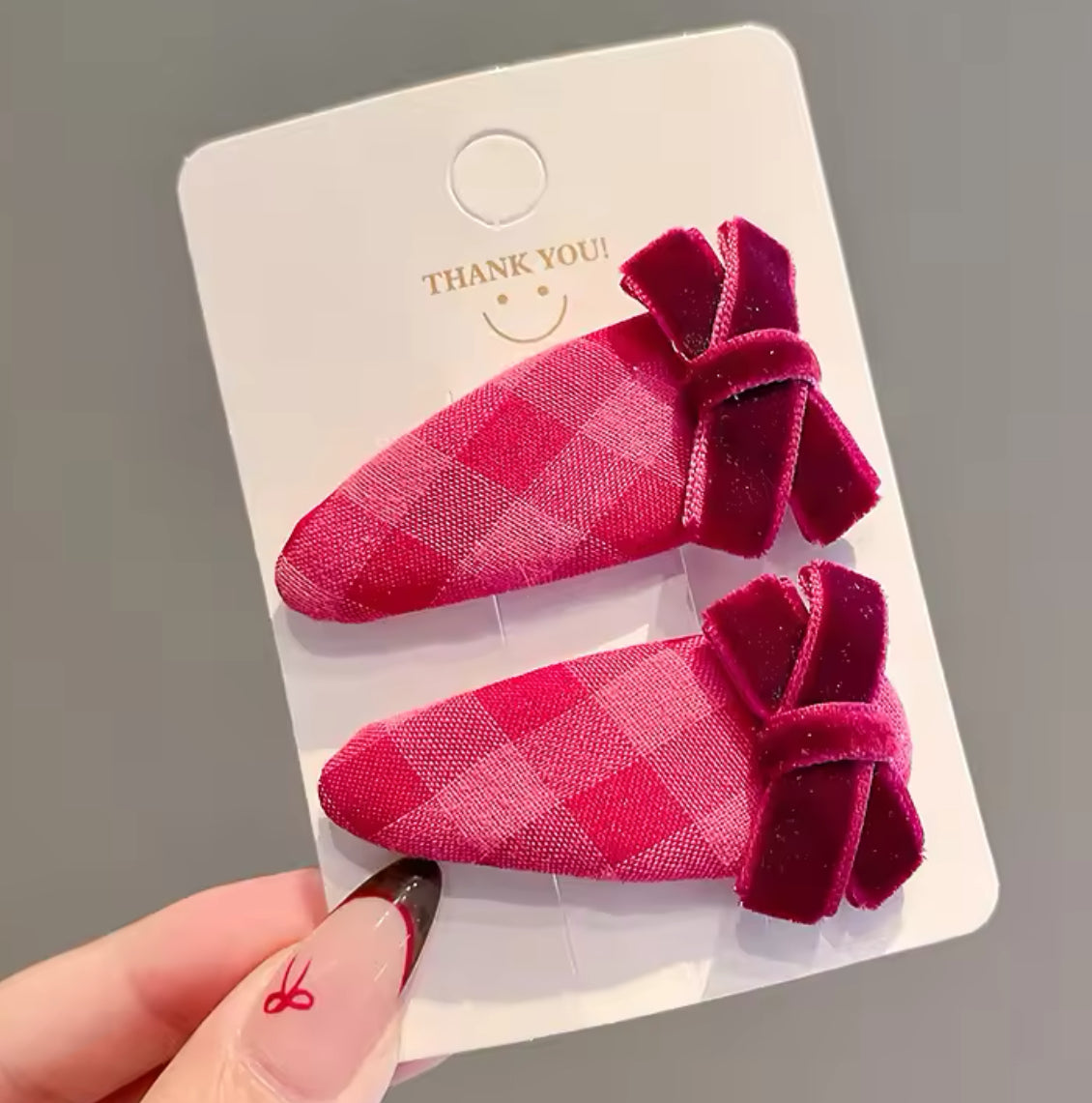 2Pcs ÅVA Set Plaids Hair pins for Girls | JA.VA.NAH