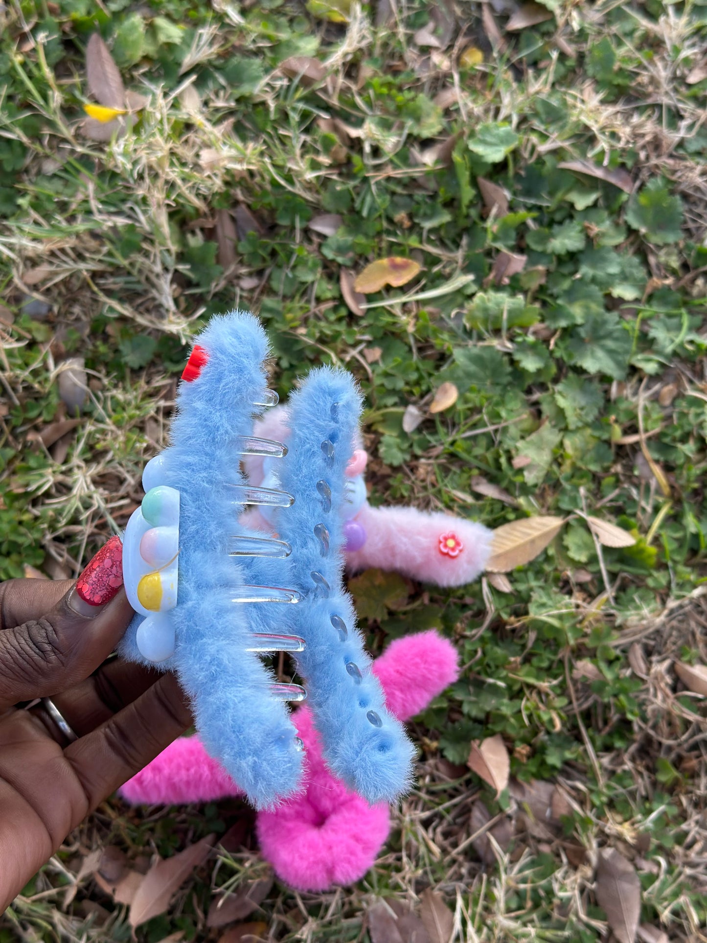 3 PCS Plushies Jumbo Hair Clips for Girls/ Moms | JA.VA.NAH