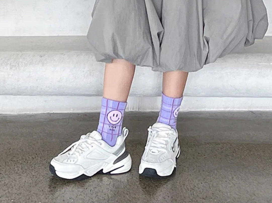 5Pairs Girls Boys Trendy Pattern Sport Sock Mid Calf