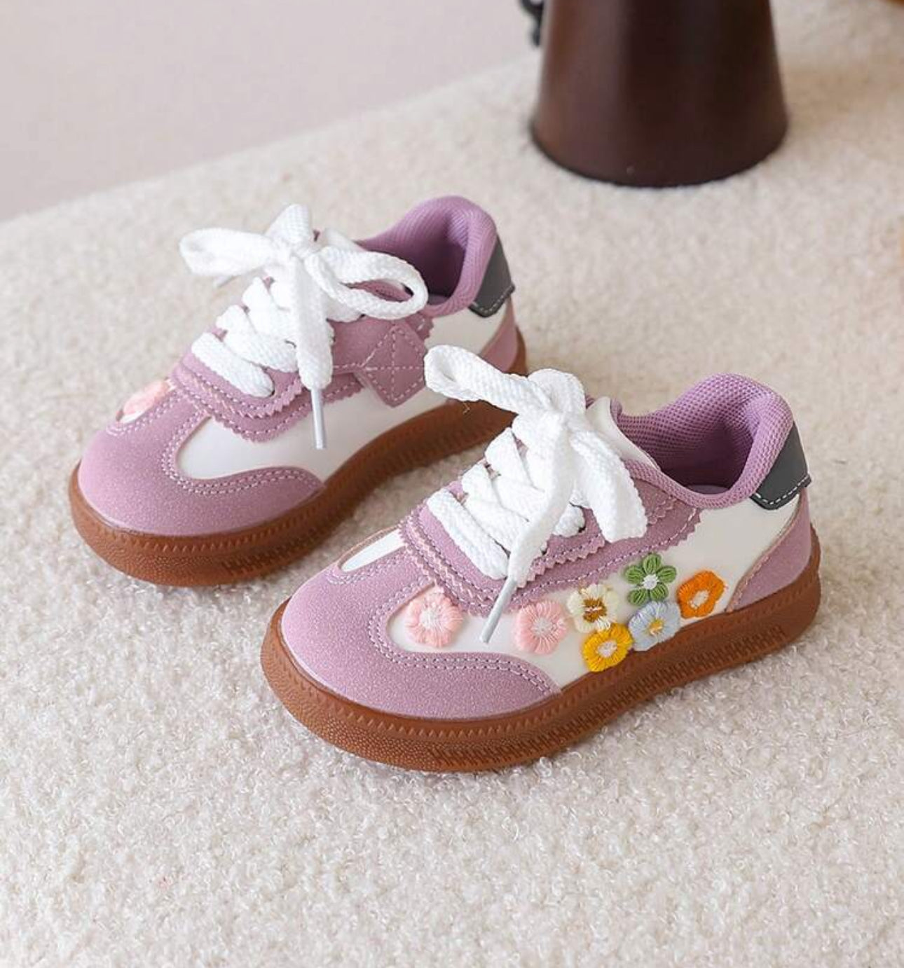 Toddler Girls Flower Decor Sneaker