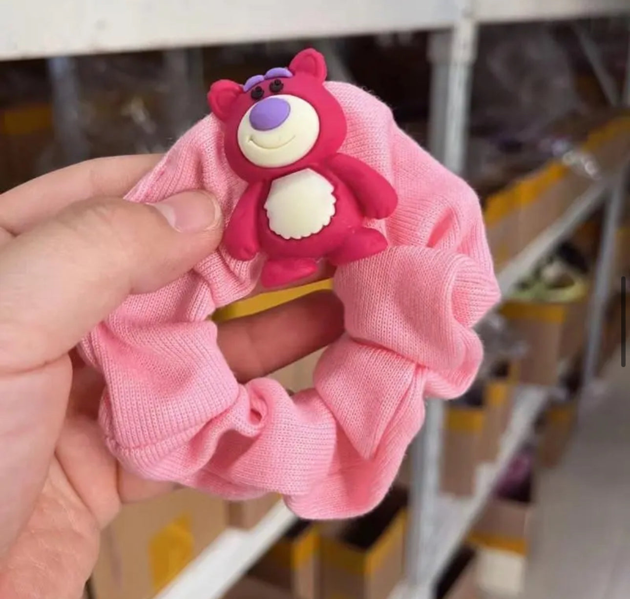 5 PCS Pink Bear Hair ties(For all hair types)