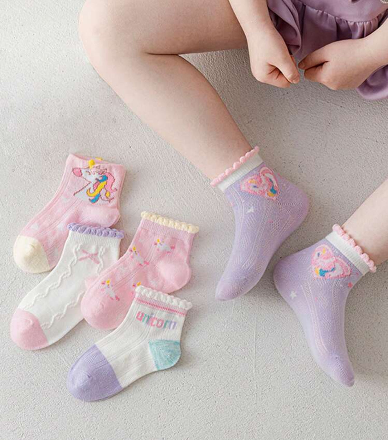 5Pairs Toddler girls socks