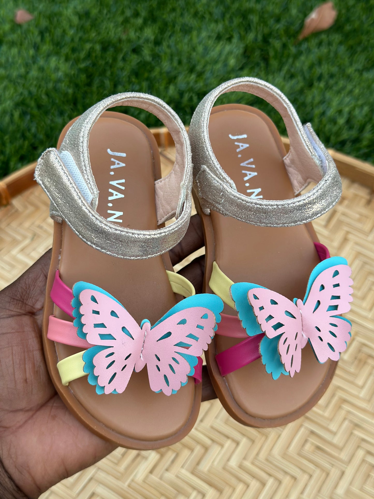 Toddler Butterfly leather strap Sandals