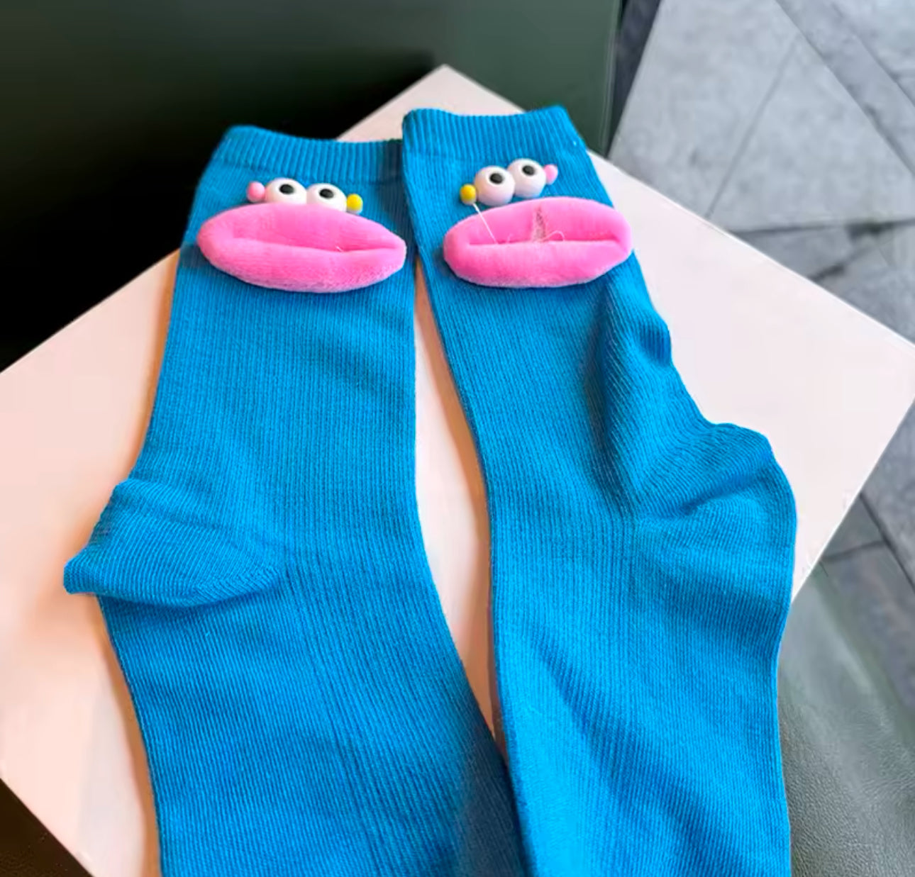 5 Pairs Girls/Moms Funny Big Lips Socks
