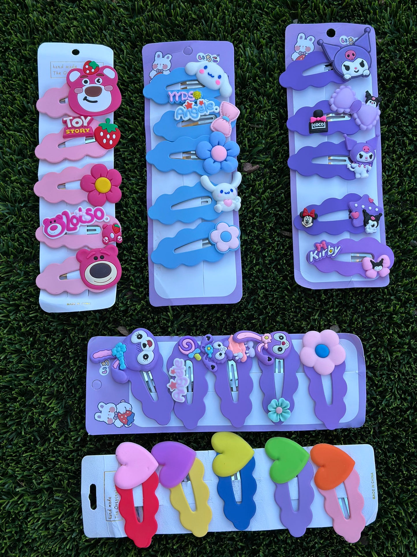 5PCS Girls Cartoon Hair Pins