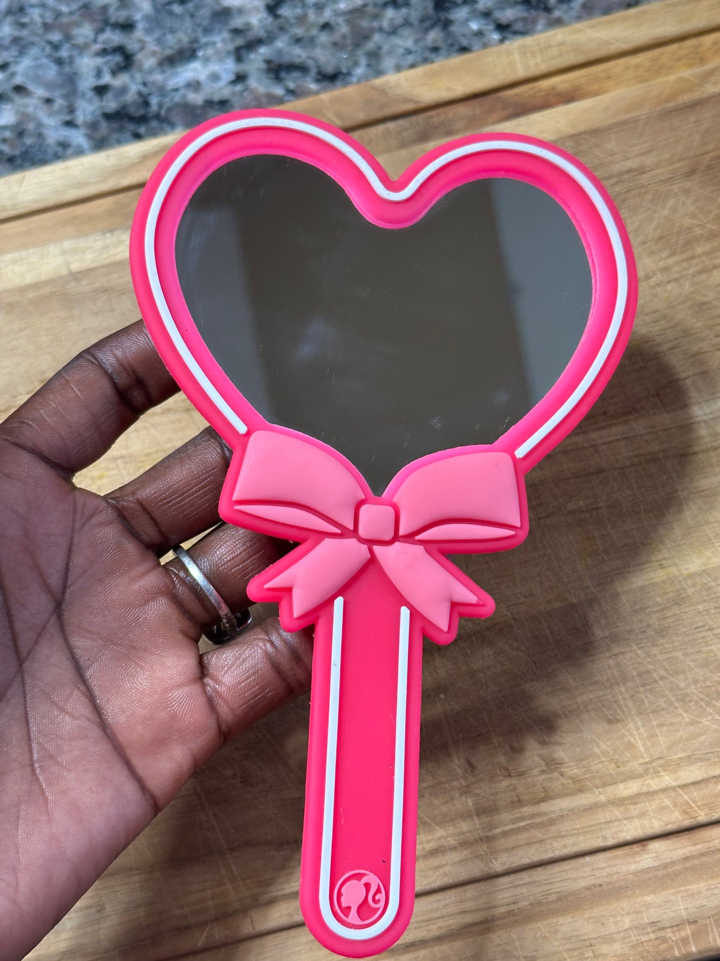 1Pc Pink Heart Mirror | JA.VA.NAH