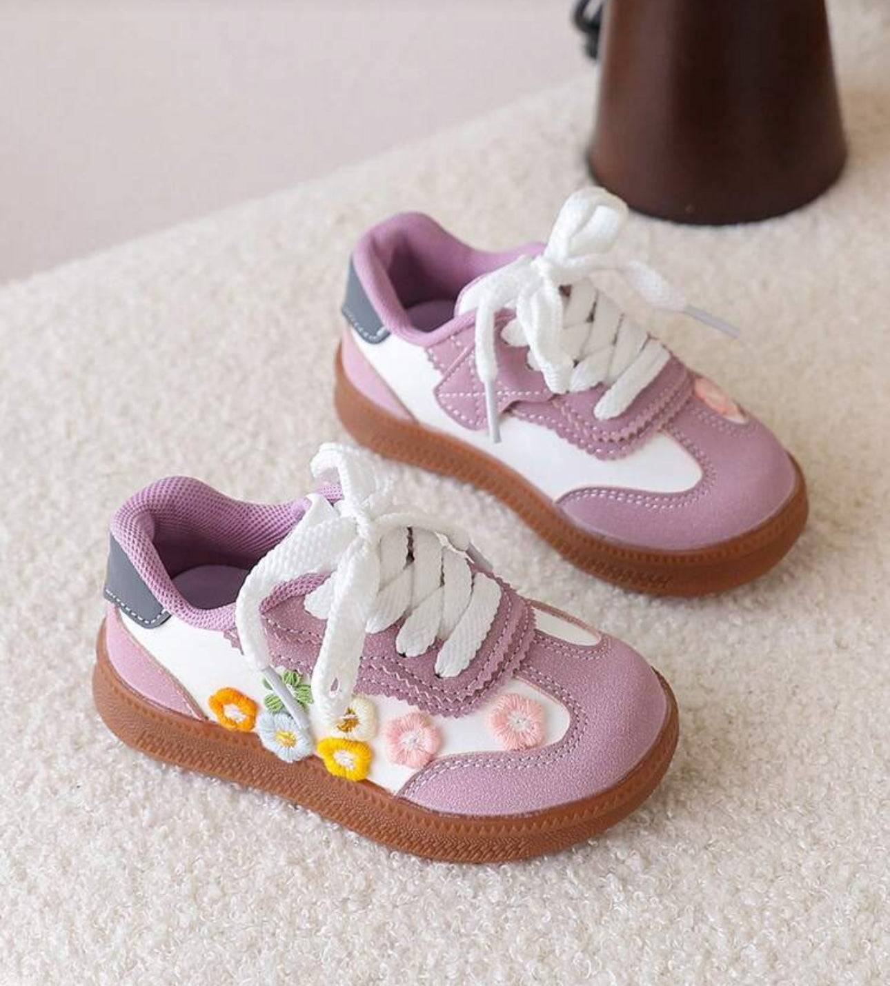 Toddler Girls Flower Decor Sneaker