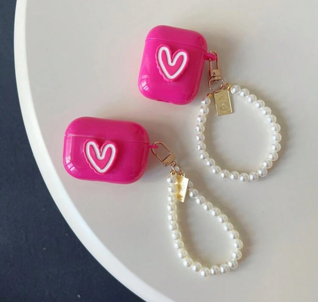 Pink Hear AirPods Case | JA.VA.NAH