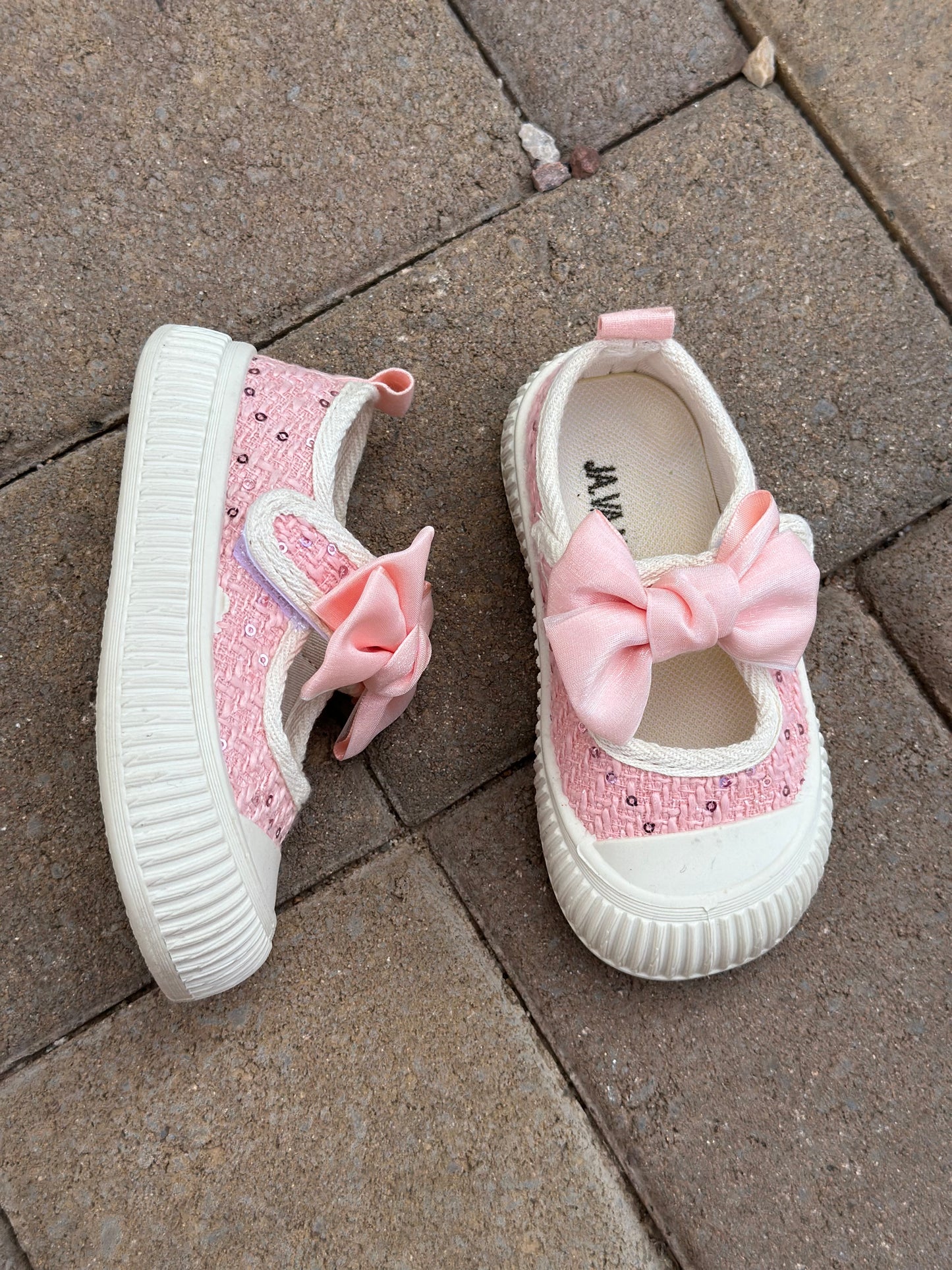 Bow Girls Toddler Breathable Canvas Shoes