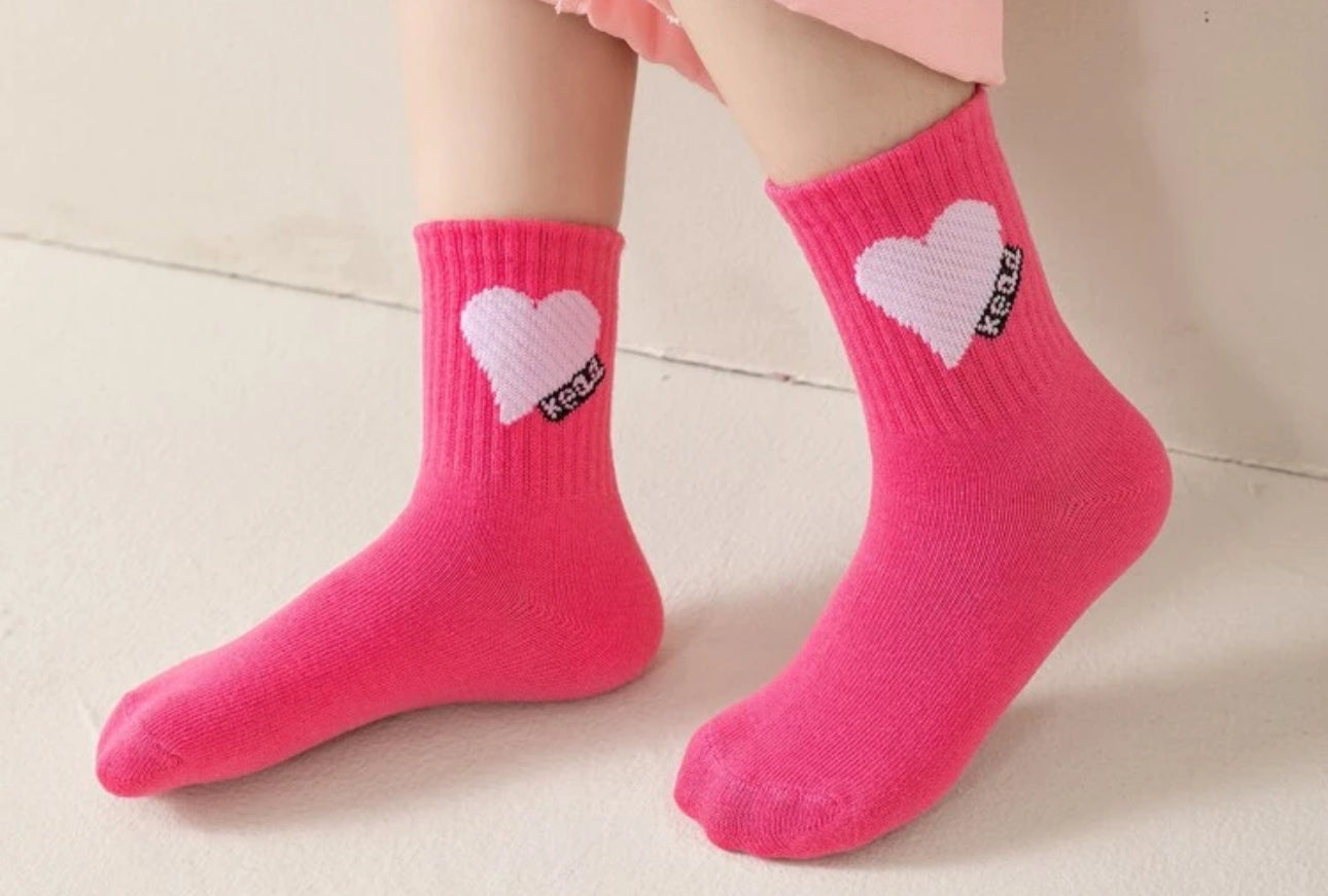5Pairs Heart Socks for girls | JA.VA.NAH