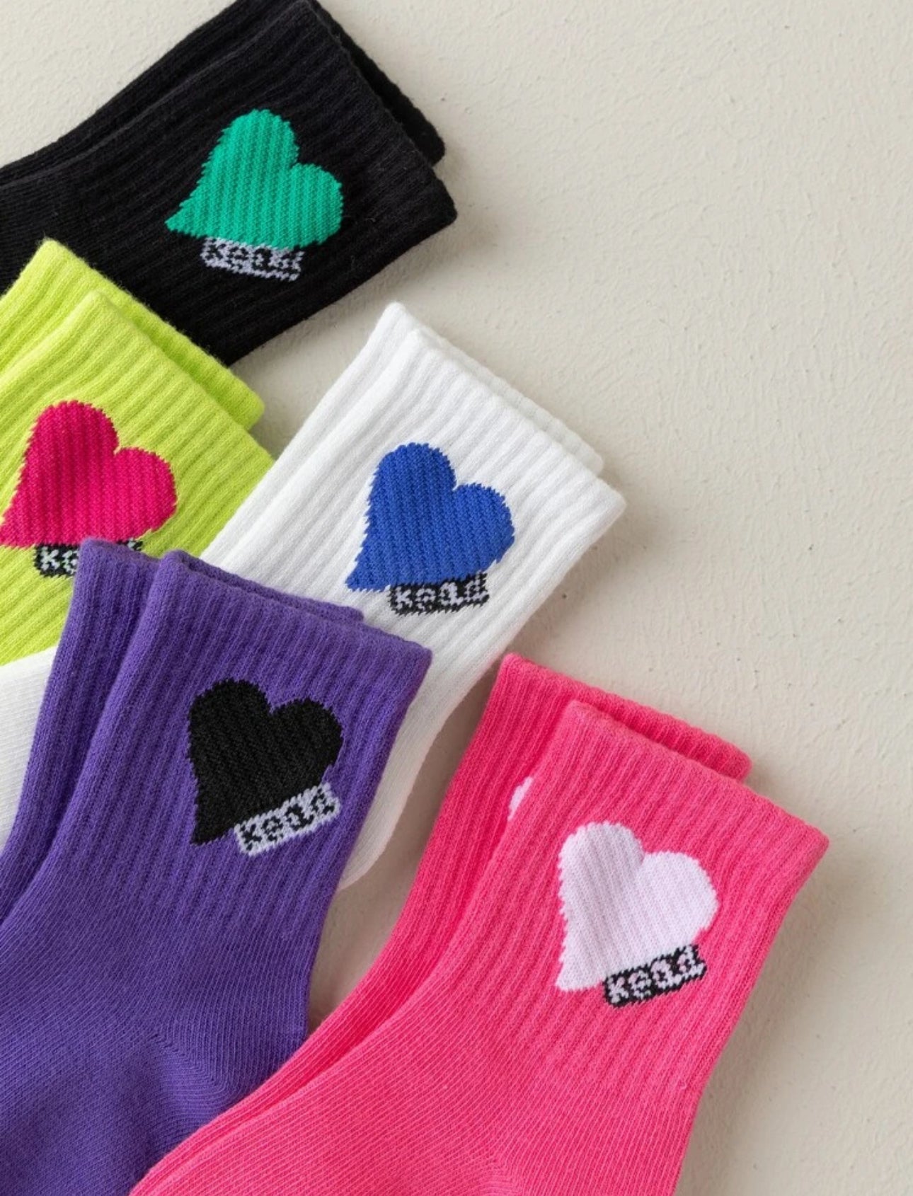 5Pairs Heart Socks for girls | JA.VA.NAH