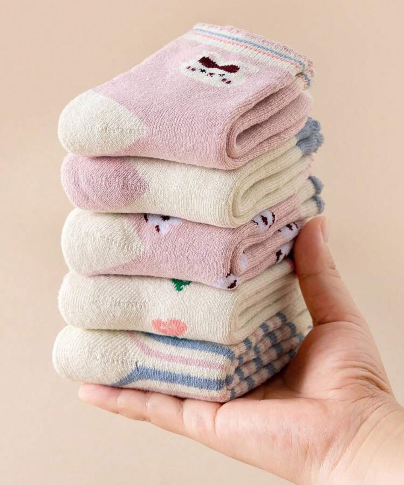 5 Pairs Girls Socks | JA.VA.NAH