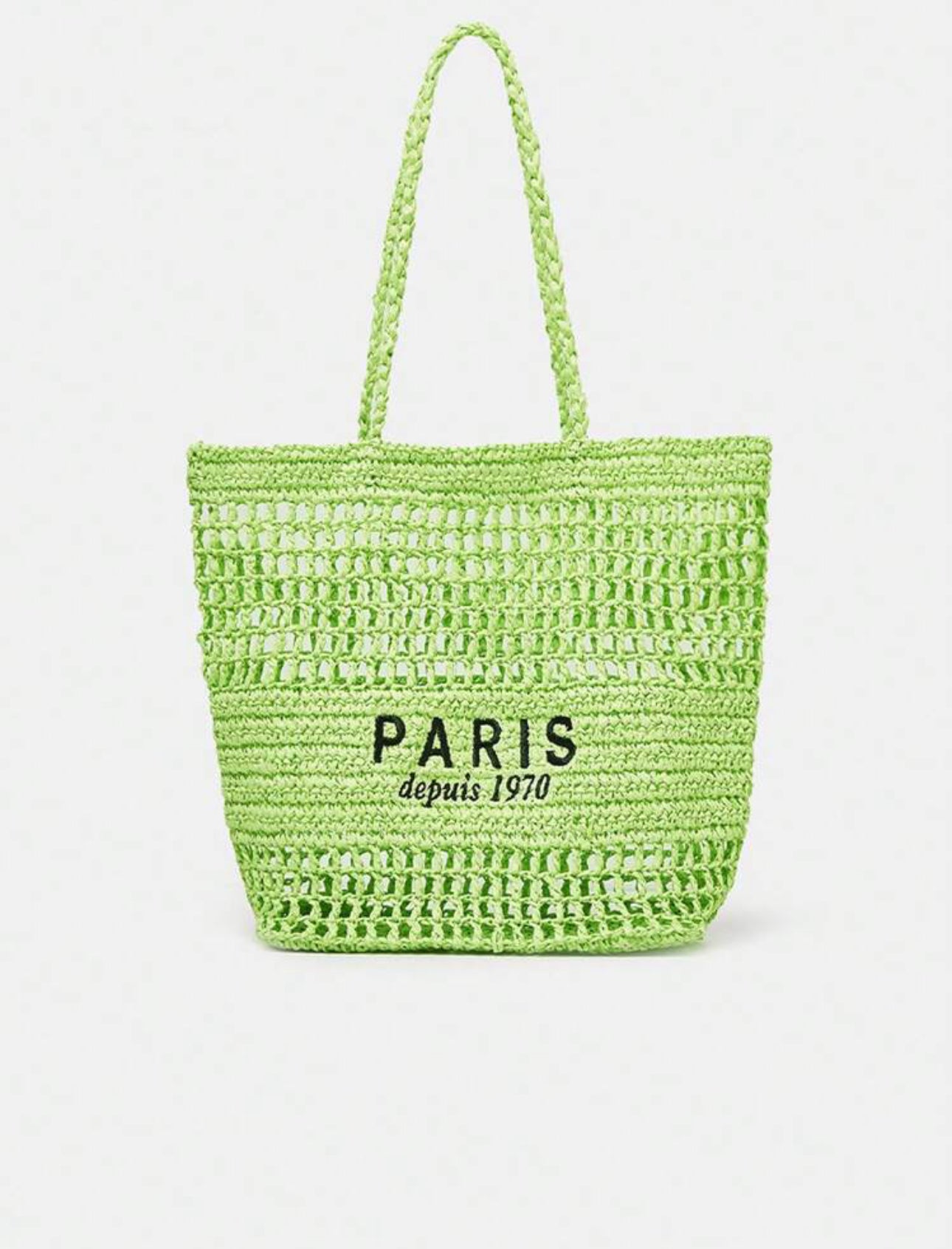 Embroidery Letters straw bags for beach, Travel | JA.VA.NAH
