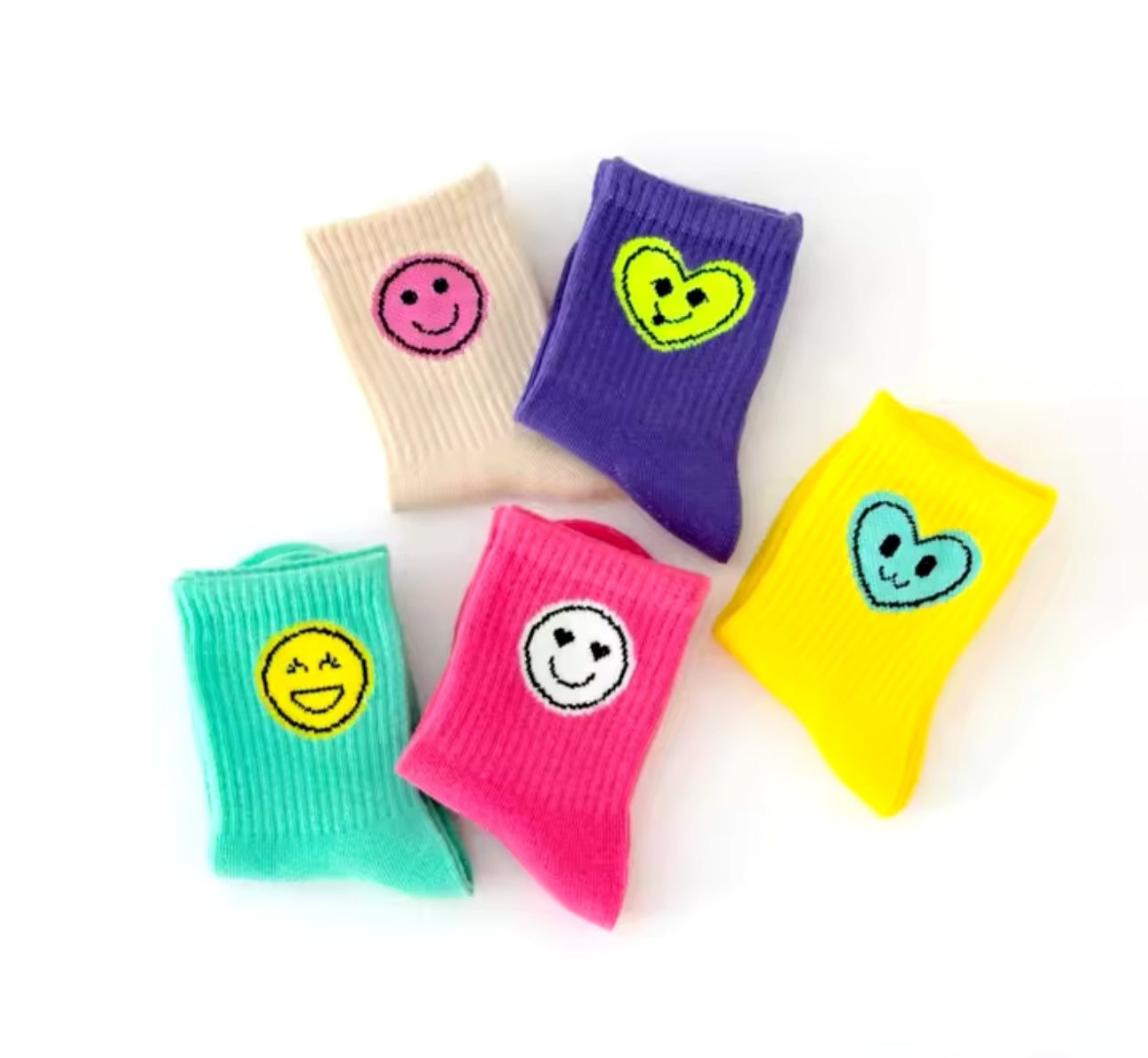 5Pairs Smile Face Socks