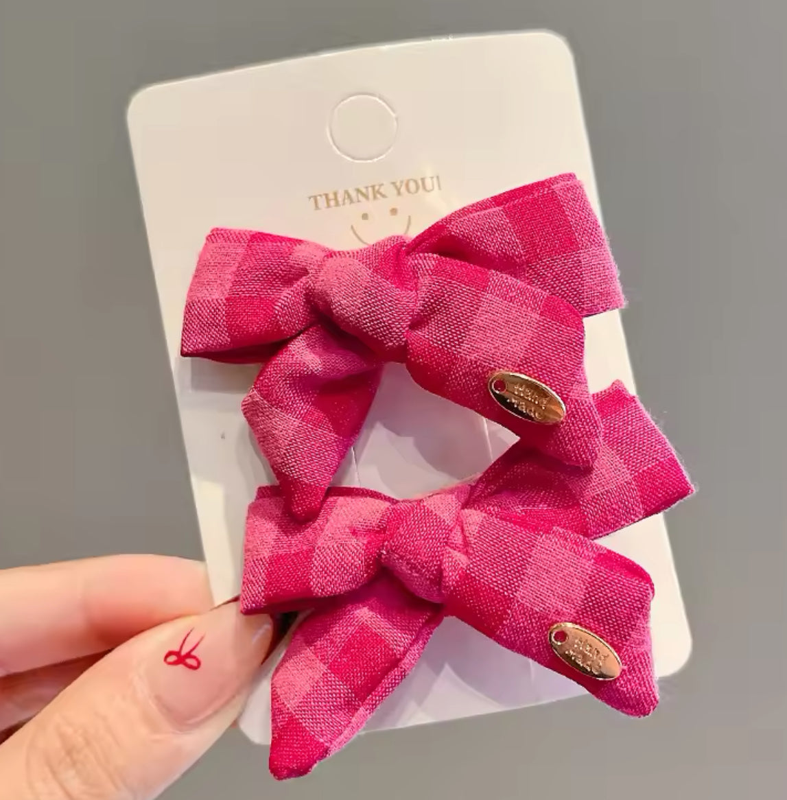 2Pcs ÅVA Set Plaids Hair pins for Girls | JA.VA.NAH