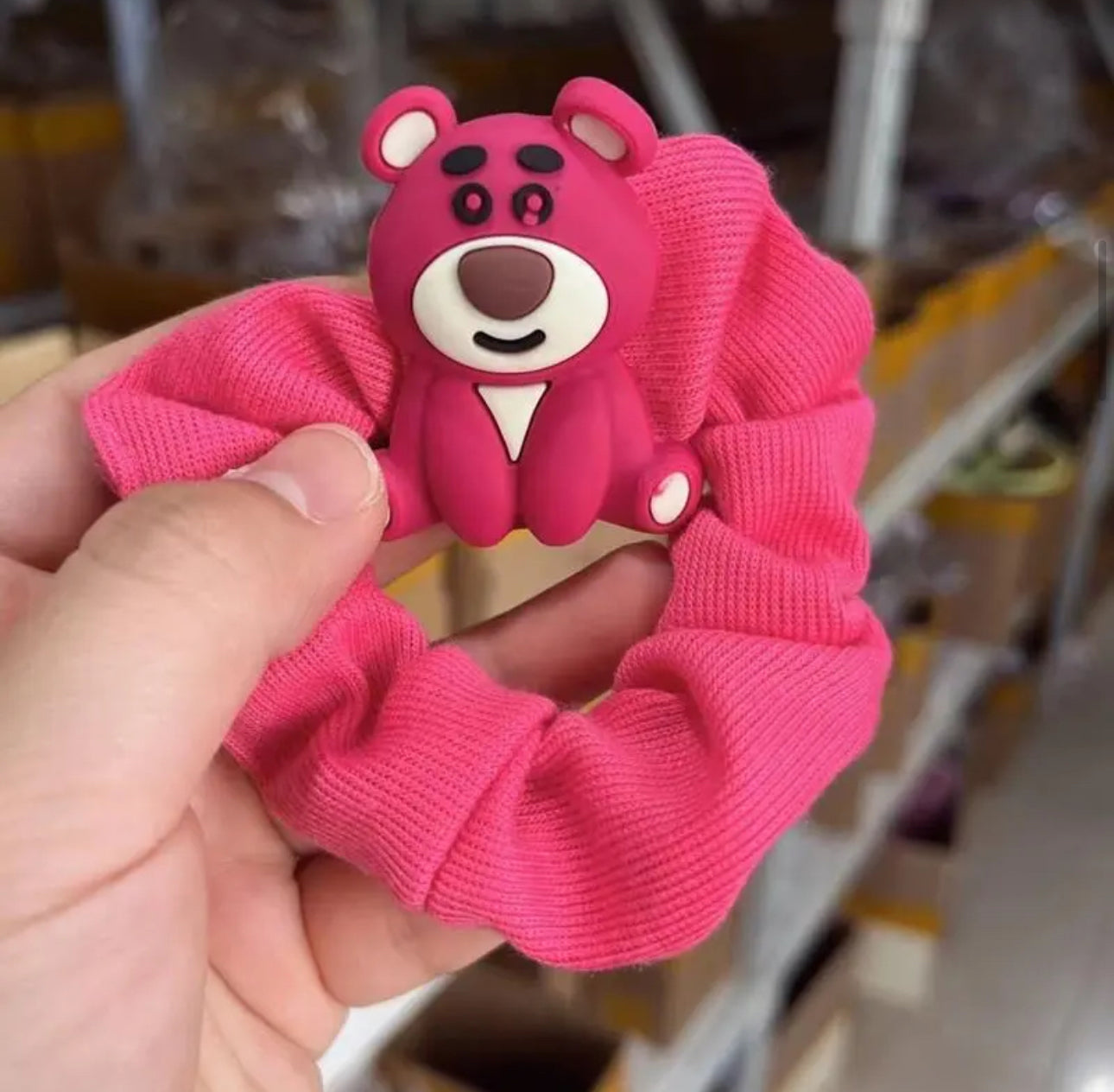 5 PCS Pink Bear Hair ties(For all hair types)