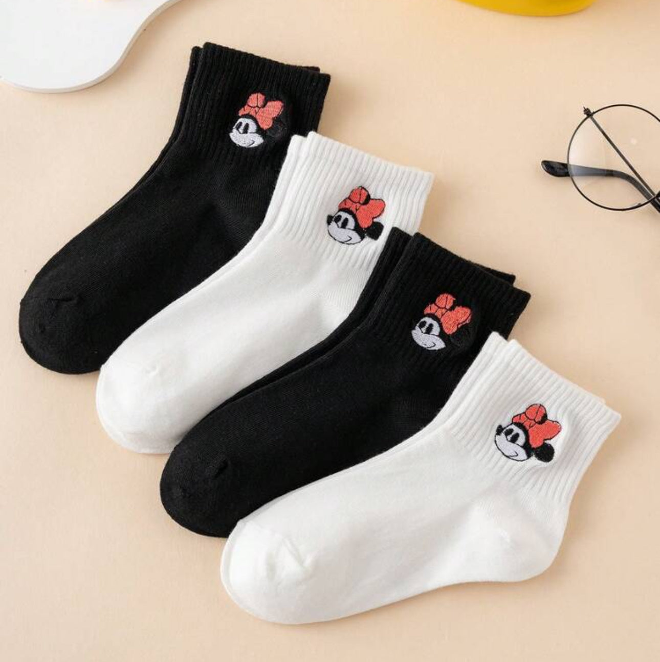4Pairs Cute Cartoon Girls socks