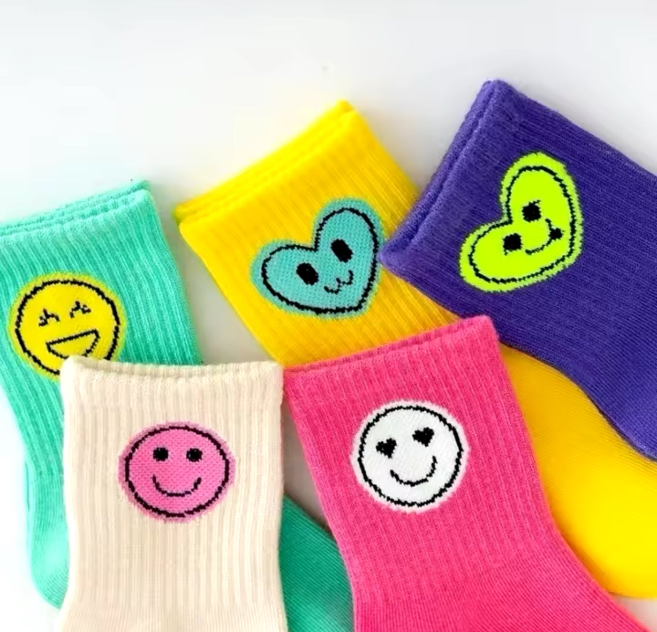 5Pairs Smile Face Socks