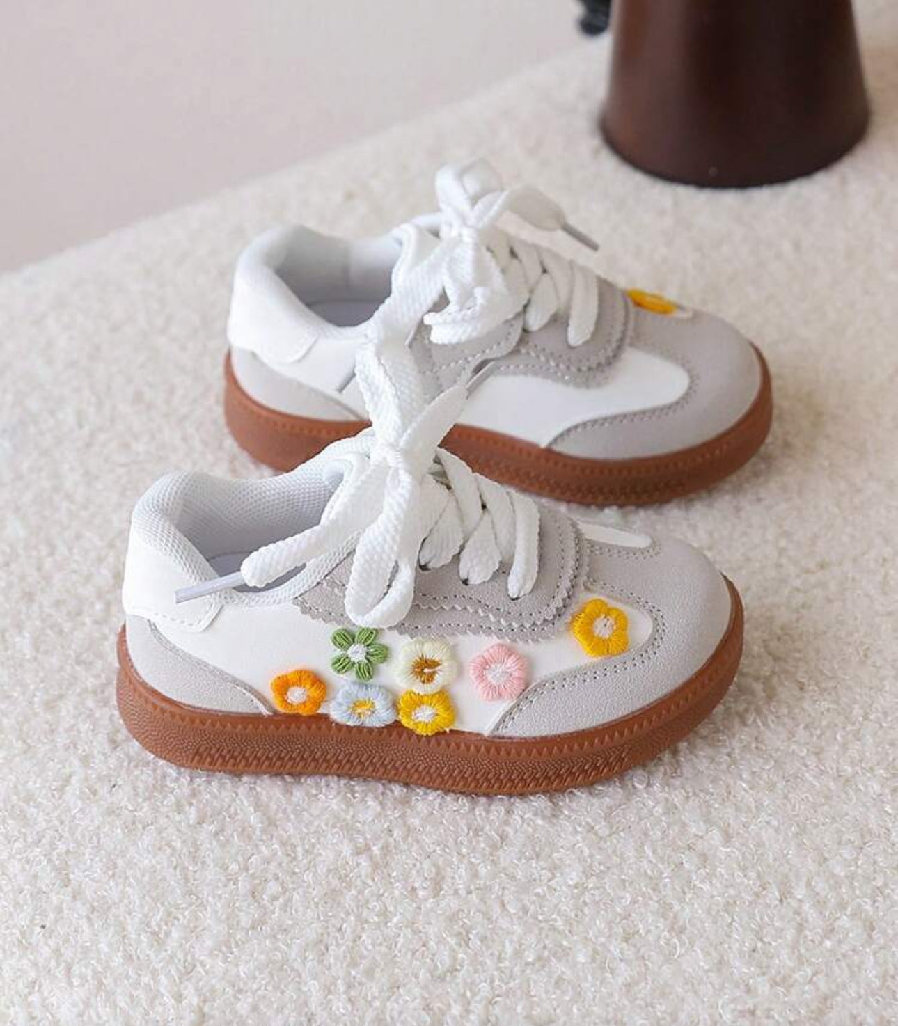 Toddler Girls Flower Decor Sneaker