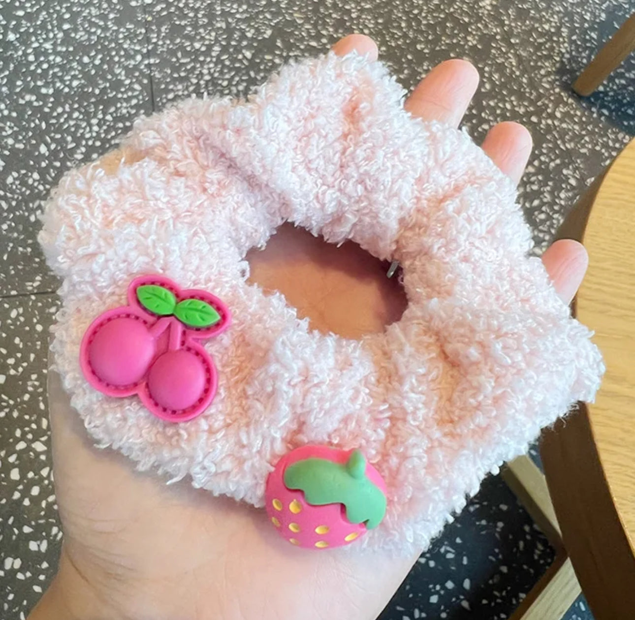 4PCS Cute Cartoon Pink Hair ties