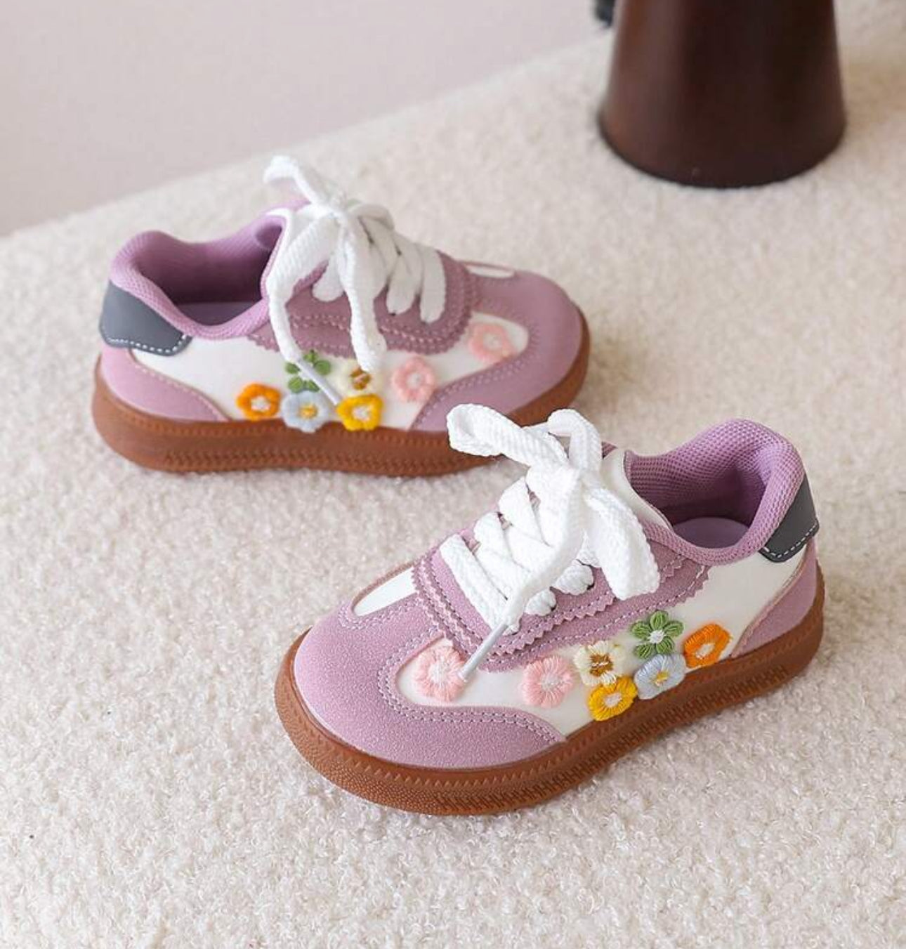Toddler Girls Flower Decor Sneaker