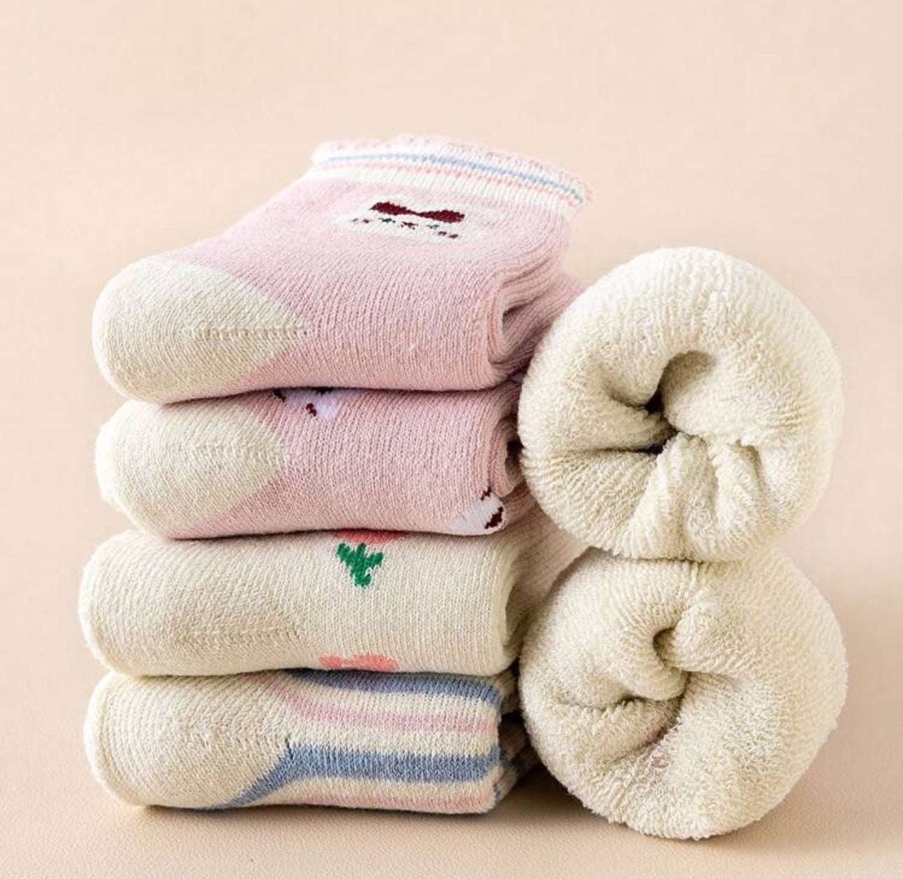 5 Pairs Girls Socks | JA.VA.NAH
