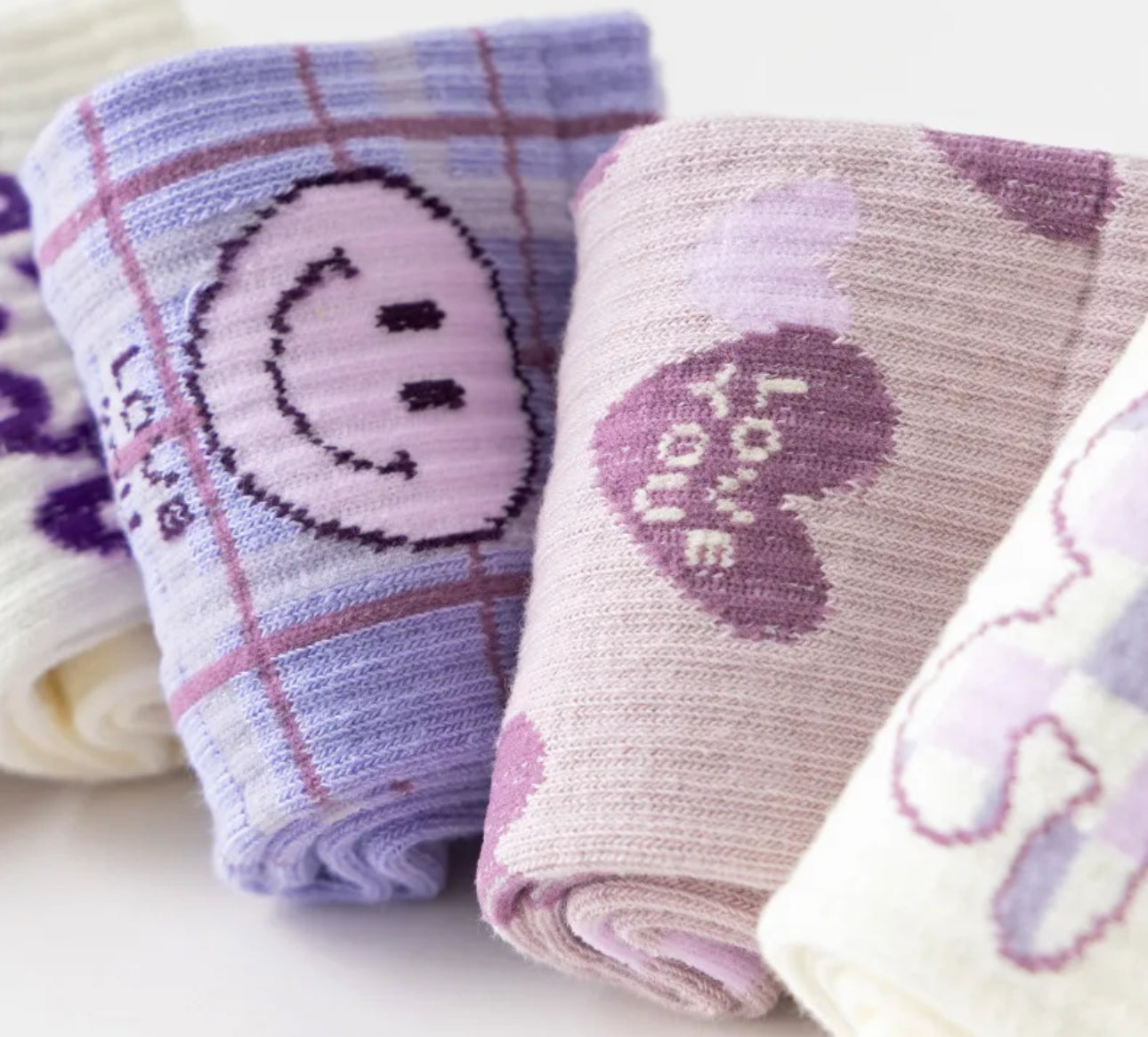 5Pairs Girls Boys Trendy Pattern Sport Sock Mid Calf