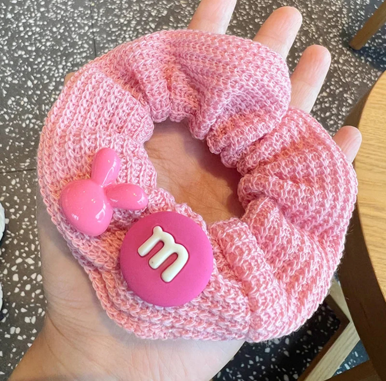 4PCS Cute Cartoon Pink Hair ties