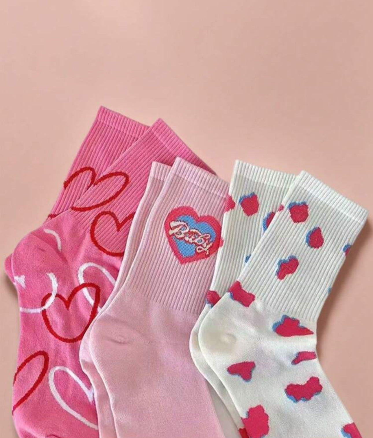 3 Pairs Heart socks for girls | JA.VA.NAH