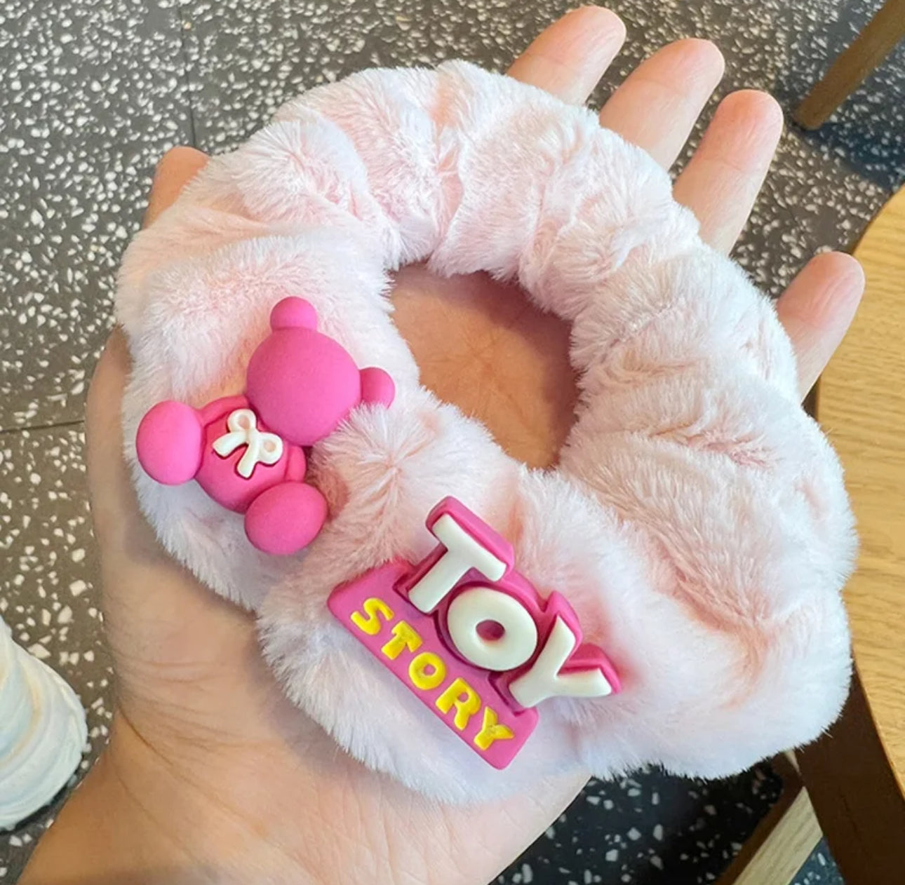 4PCS Cute Cartoon Pink Hair ties