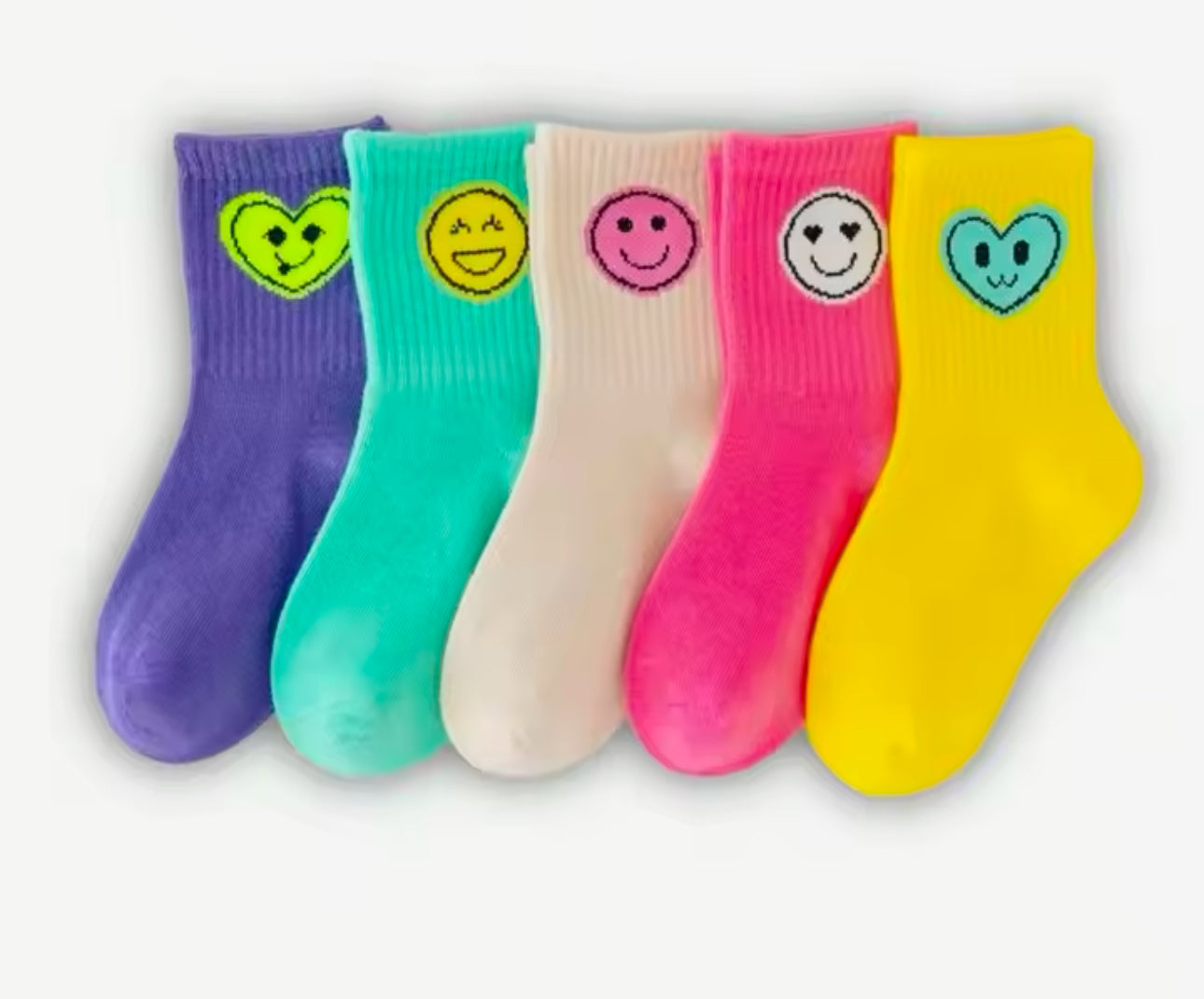 5Pairs Smile Face Socks