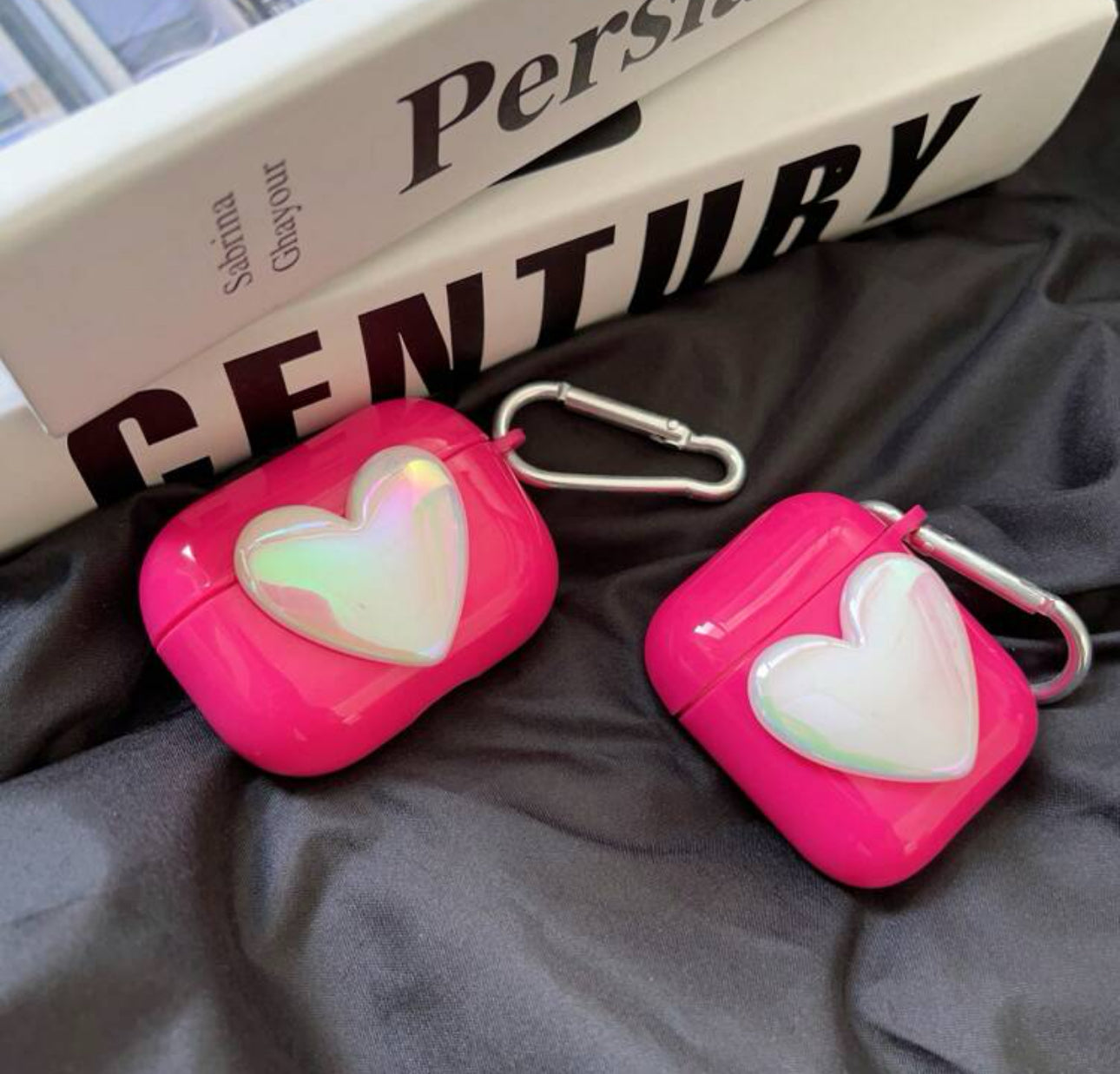 Rose Red Laser Love Heart Earphone Protective Case | JA.VA.NAH
