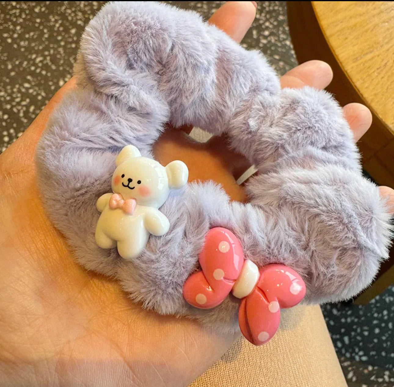 Color plush hair ties 4 pcs | JA.VA.NAH