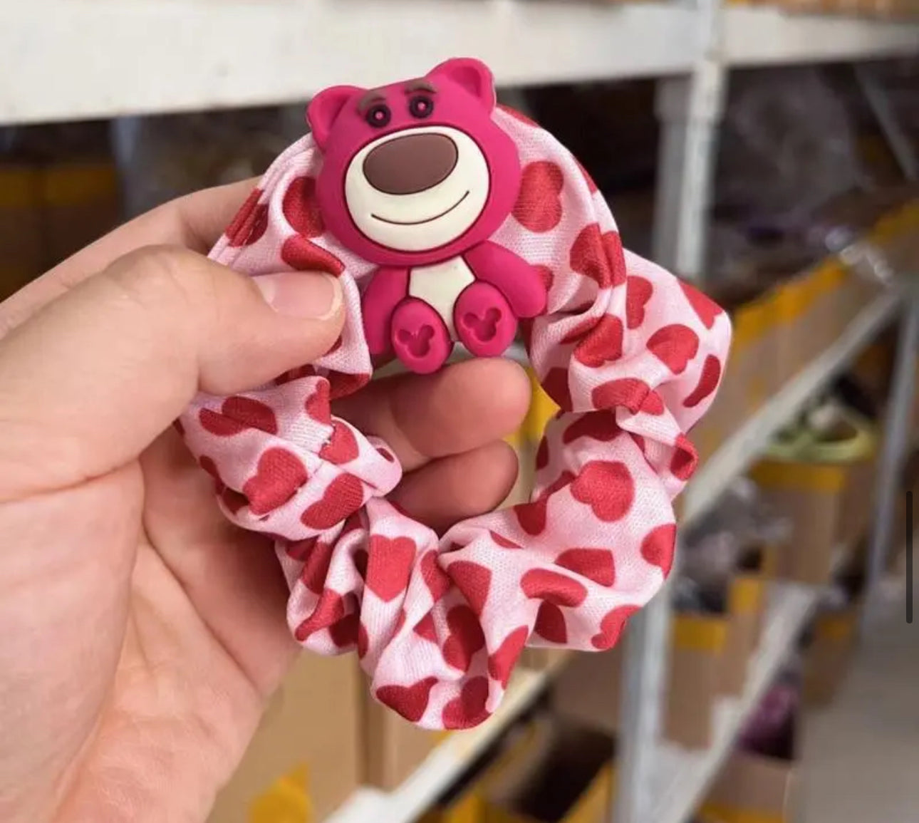 5 PCS Pink Bear Hair ties(For all hair types)