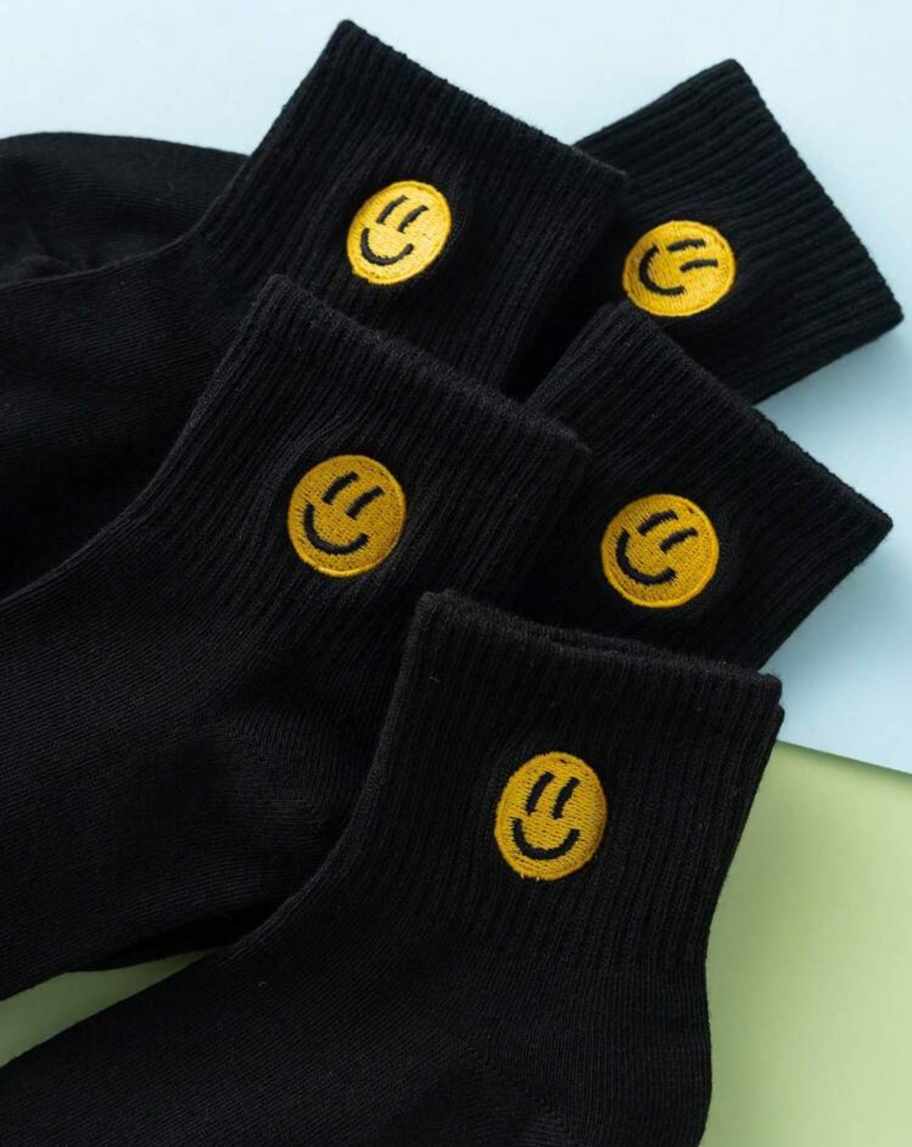 5 Pairs Smile Face Unisex Socks for Kids