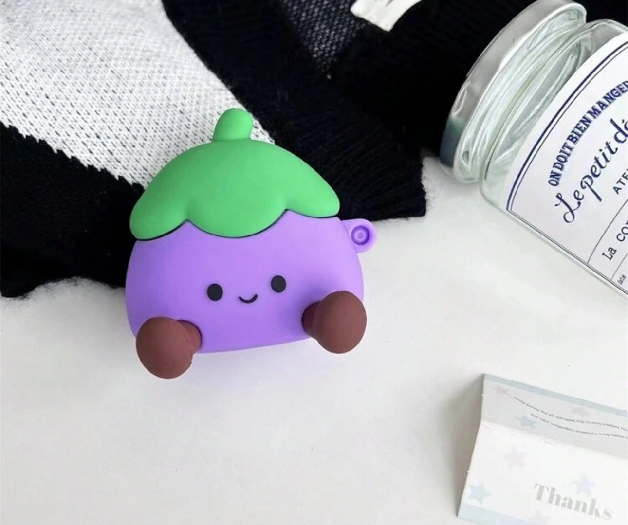 Eggplant Earphones AirPods Case | JA.VA.NAH