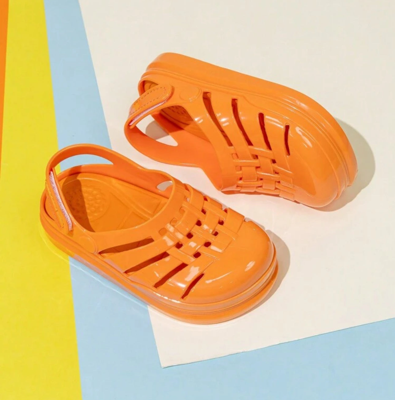ÅVA Cute Girls' Crystal Jelly Breathable Flat Summer Sandals | JA.VA.NAH