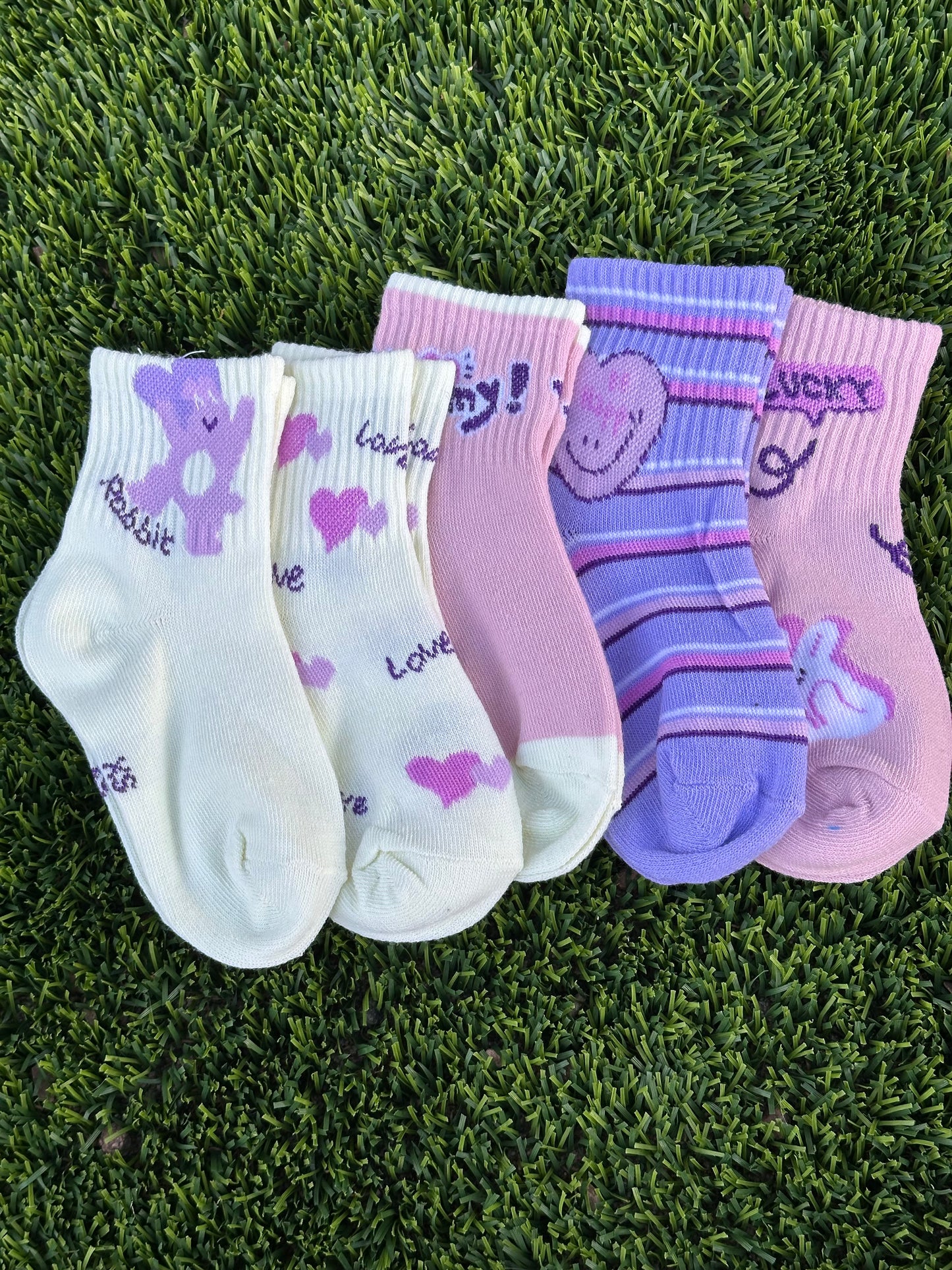 5Pairs Trendy Toddler Girls Socks