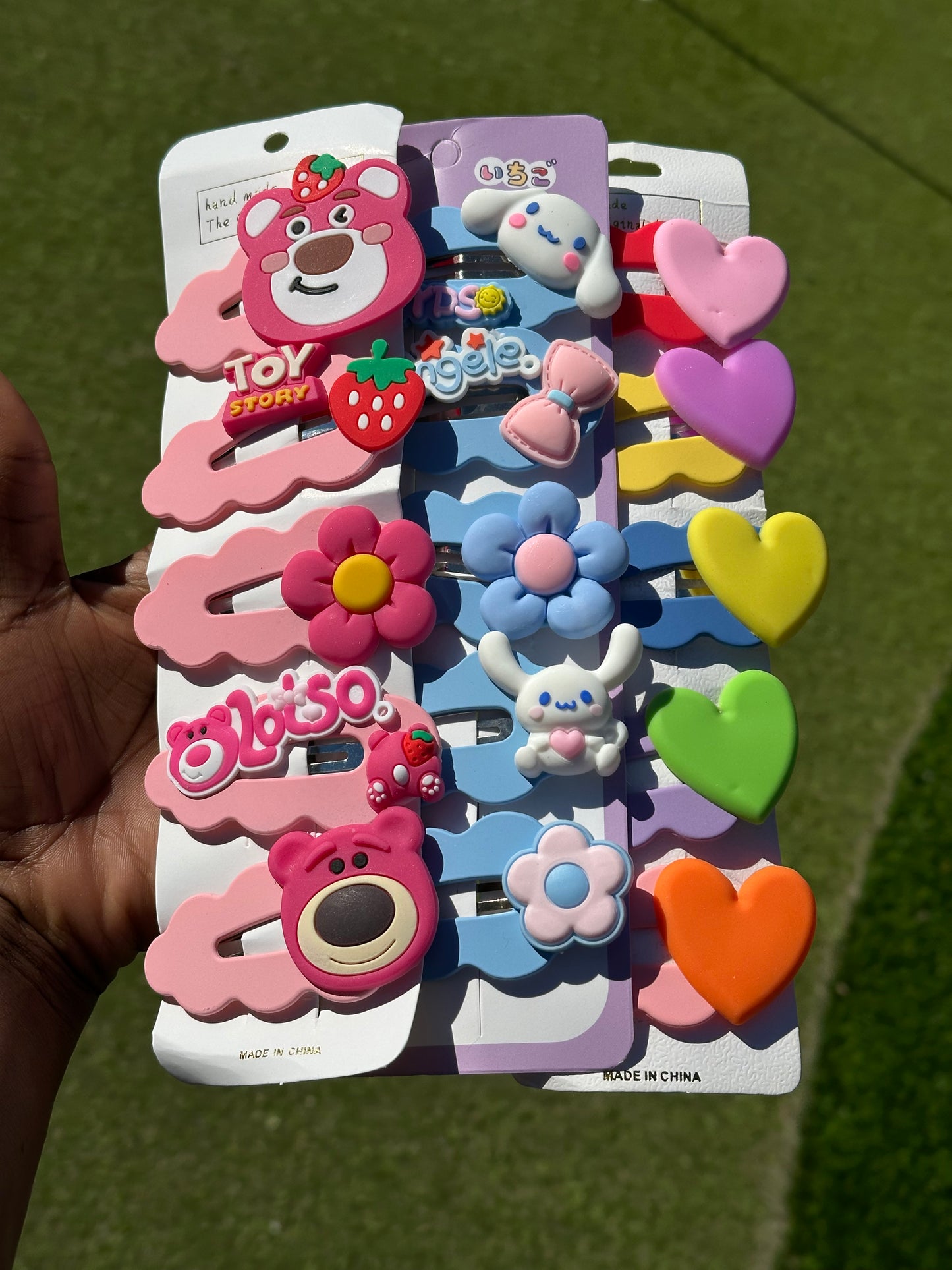 5PCS Girls Cartoon Hair Pins