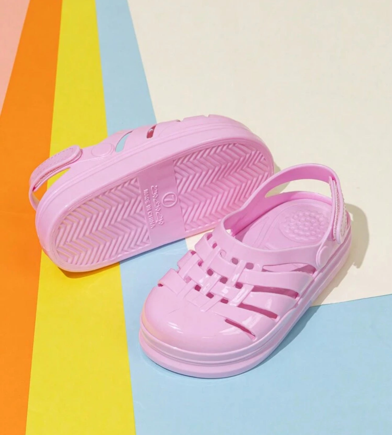 ÅVA Cute Girls' Crystal Jelly Breathable Flat Summer Sandals | JA.VA.NAH