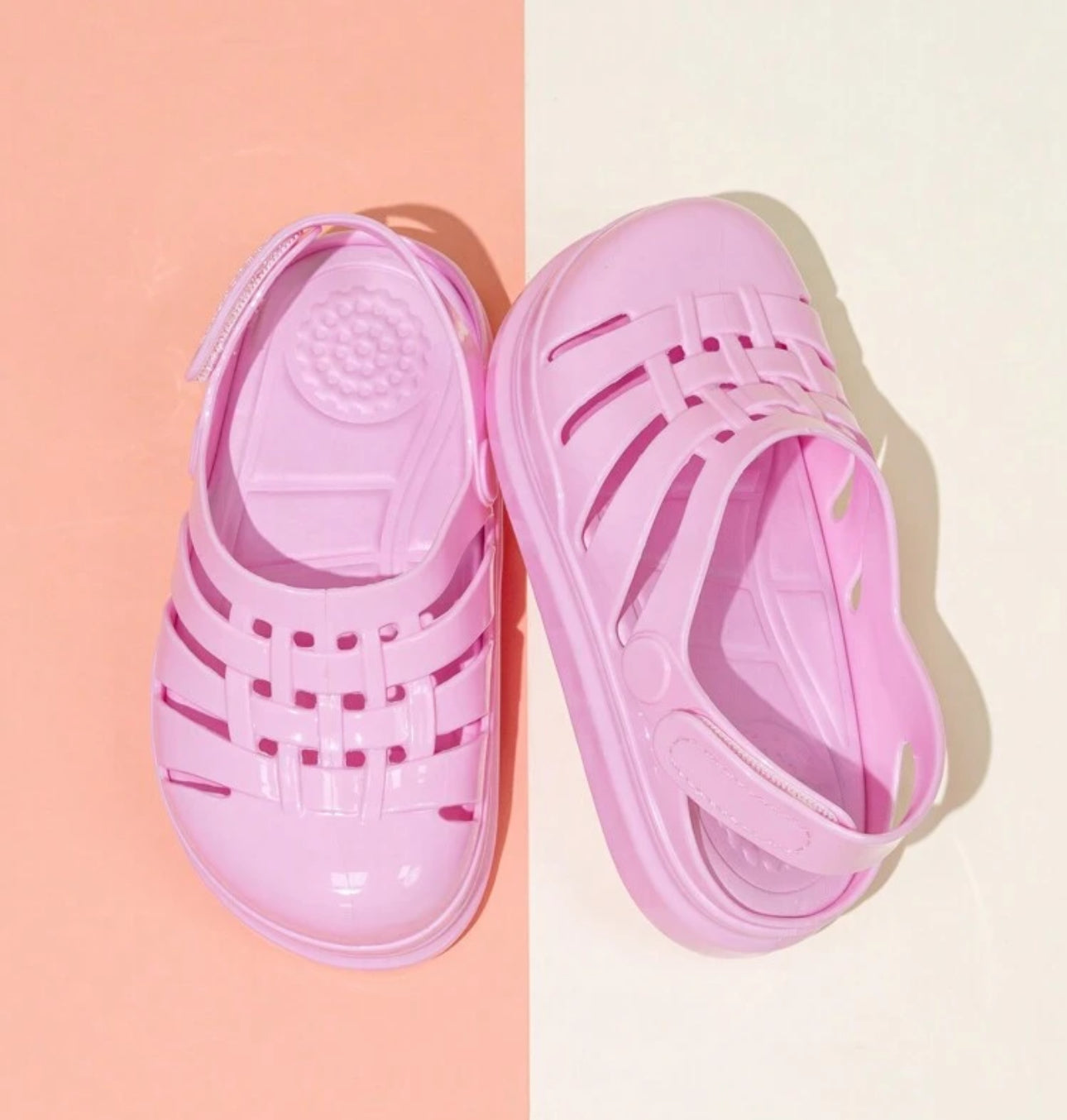 ÅVA Cute Girls' Crystal Jelly Breathable Flat Summer Sandals | JA.VA.NAH