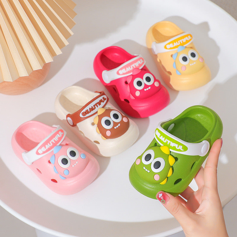 Dinosaur cartoon looks Summer clogs for kids. Anti-slip Soft Sole | JA.VA.NAH