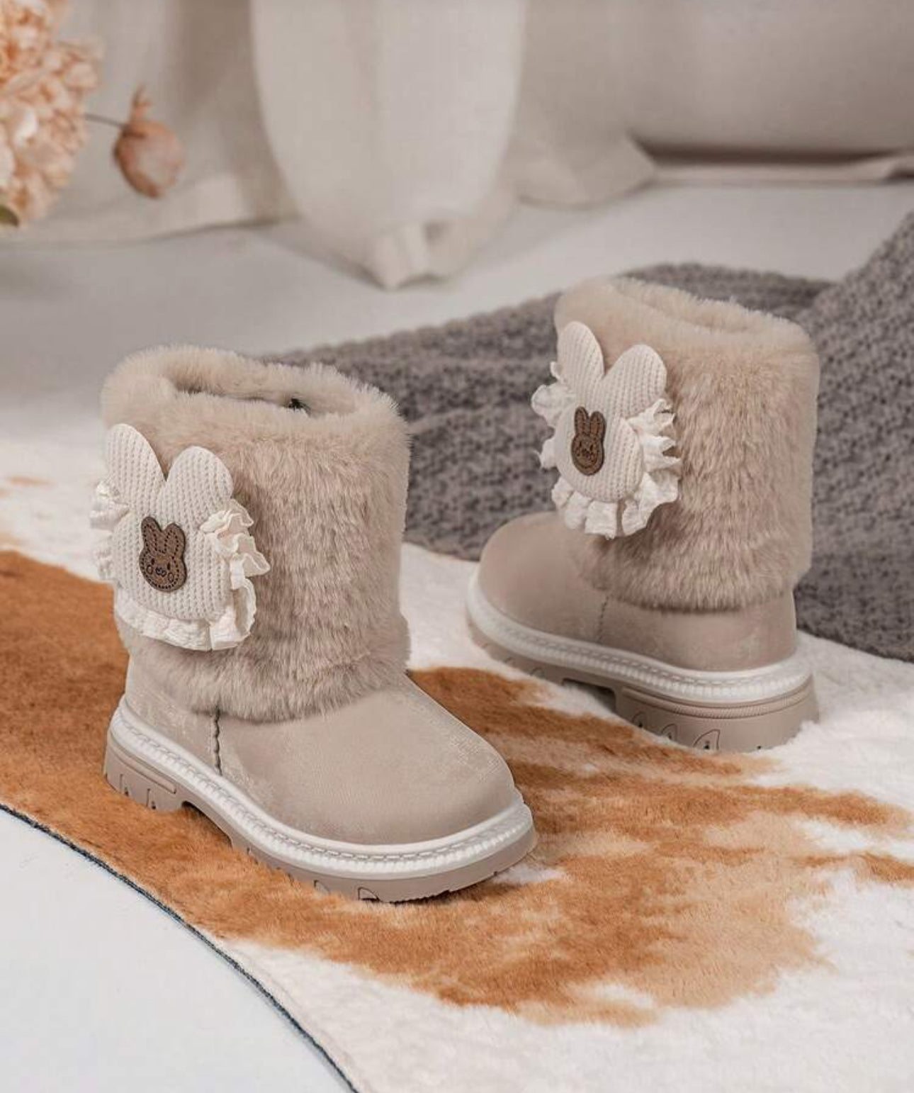 Cute Baby/Toddler Girls Winter Furry Ankle Boots