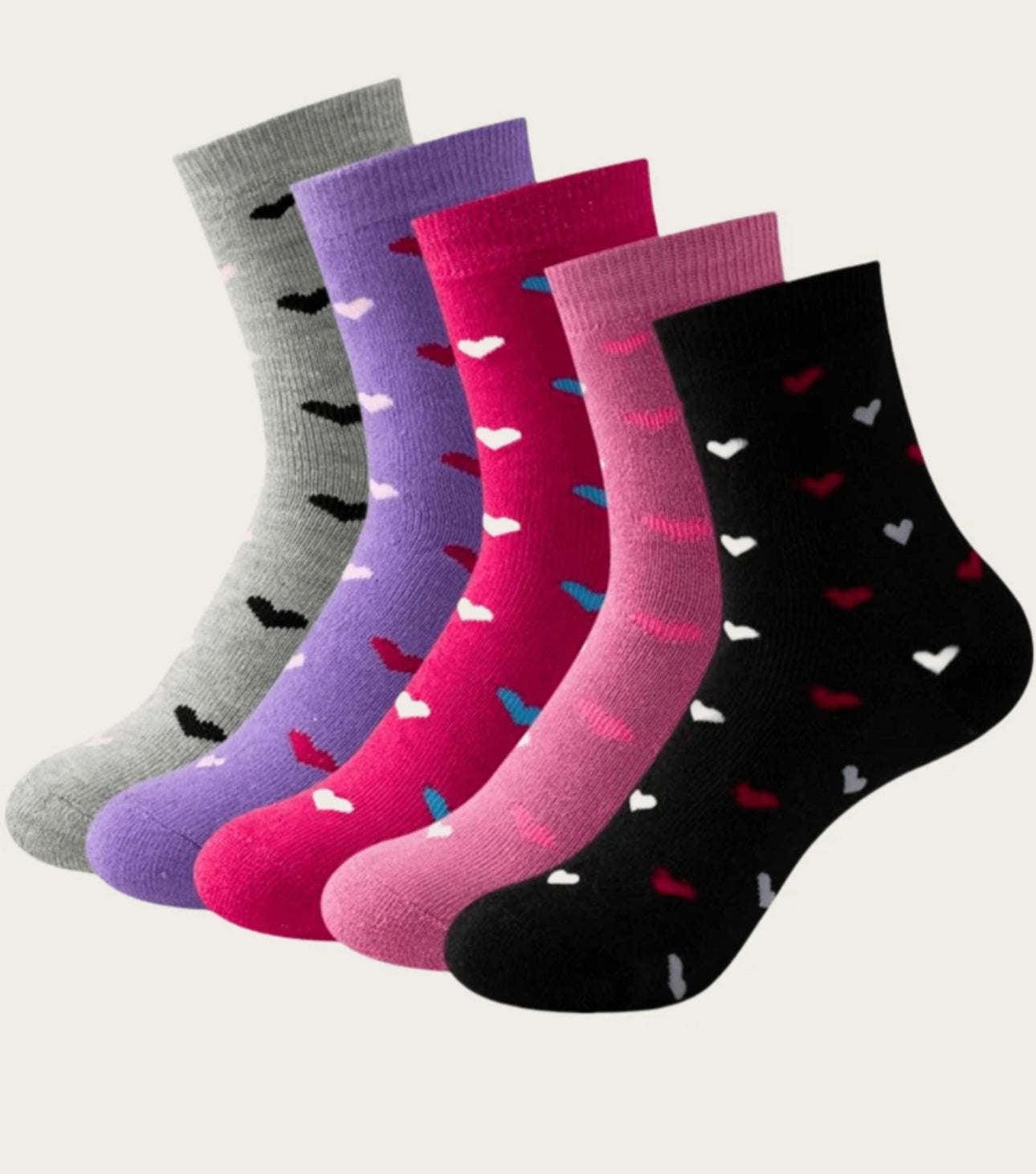 5 Pairs thick Socks for TeenGirls/Moms