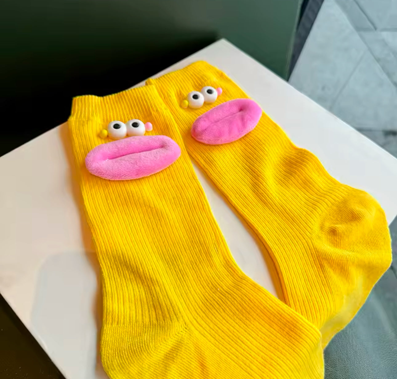 5 Pairs Girls/Moms Funny Big Lips Socks