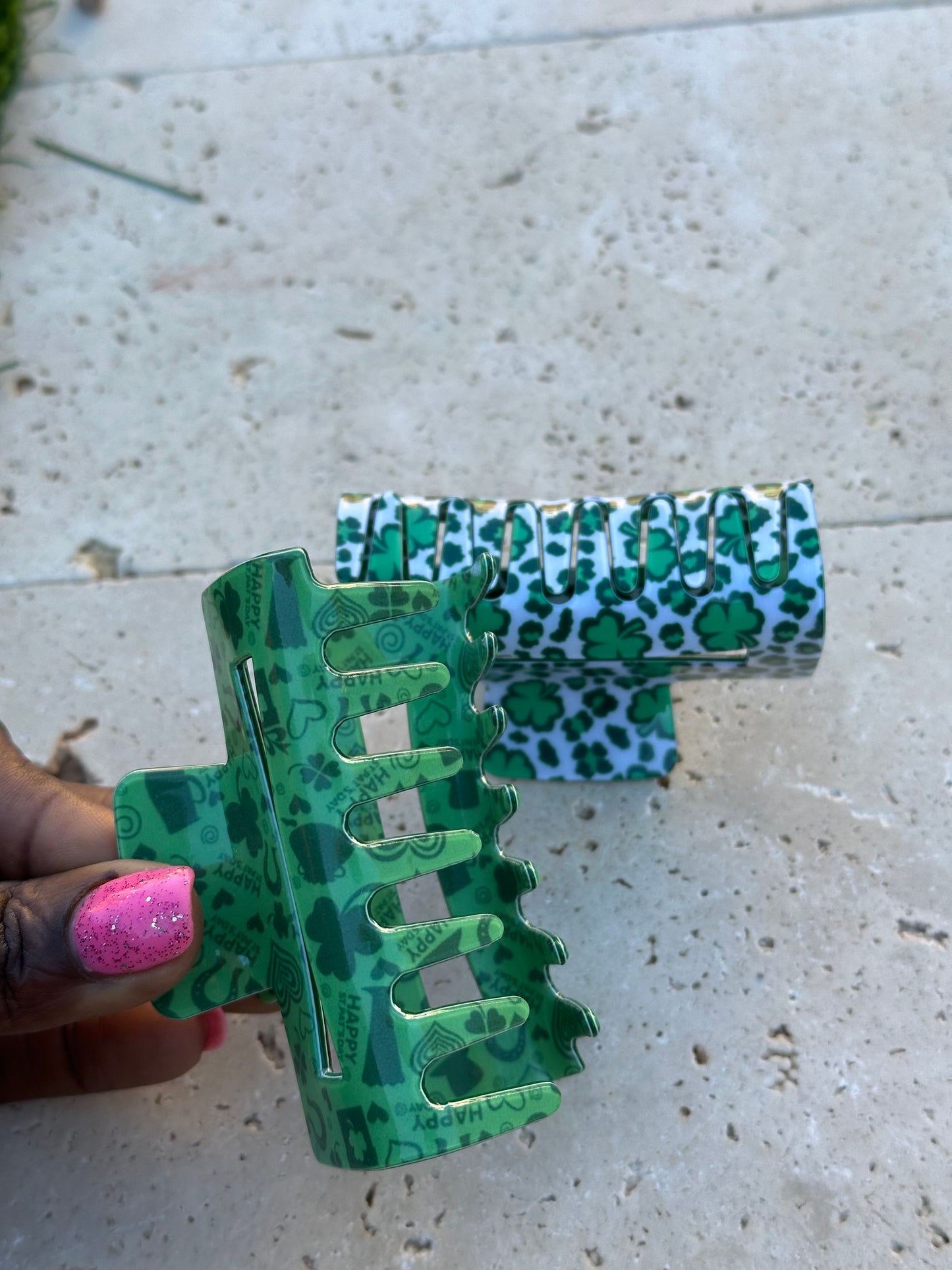 2Pcs St Patrick Hair Clips