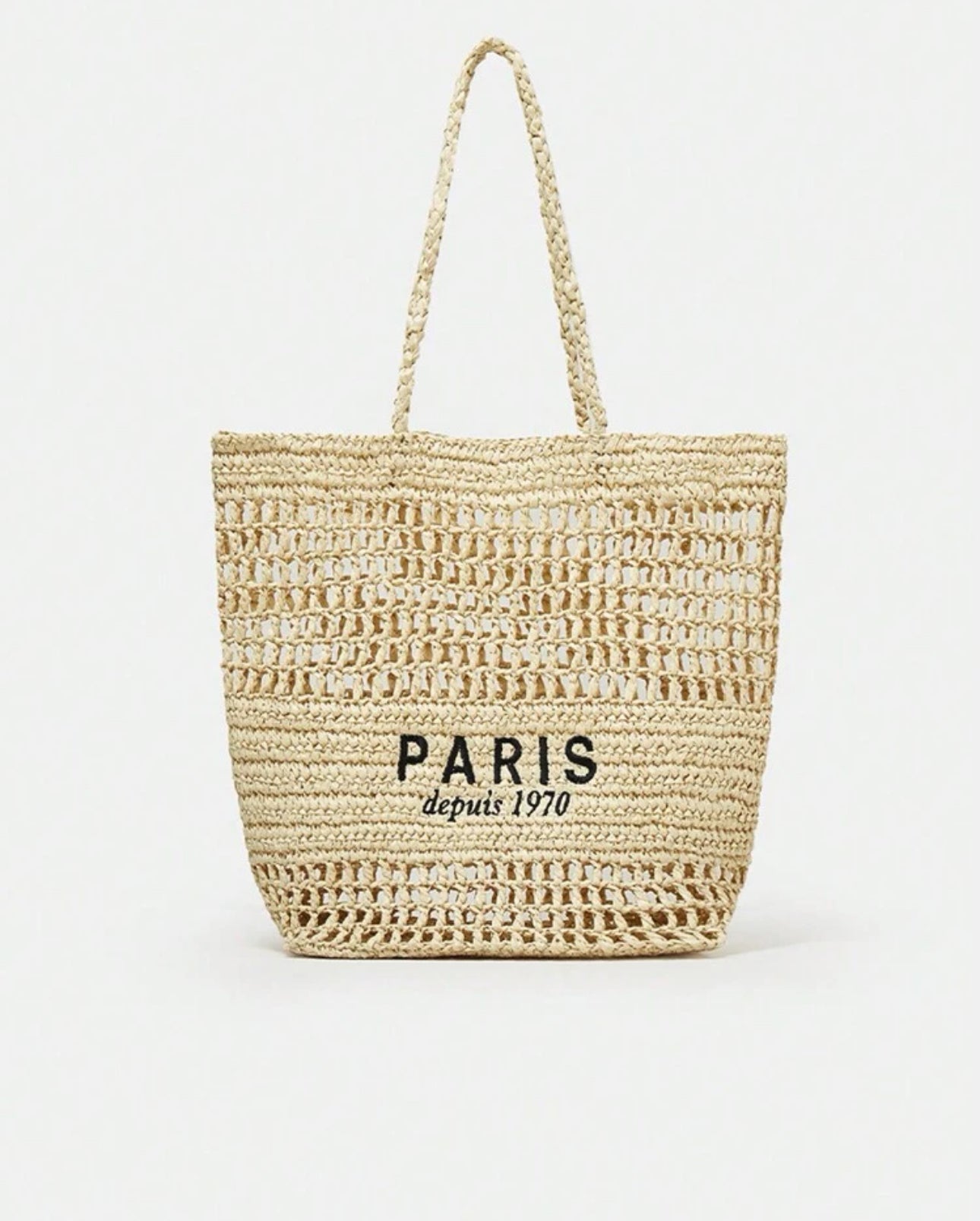 Embroidery Letters straw bags for beach, Travel | JA.VA.NAH