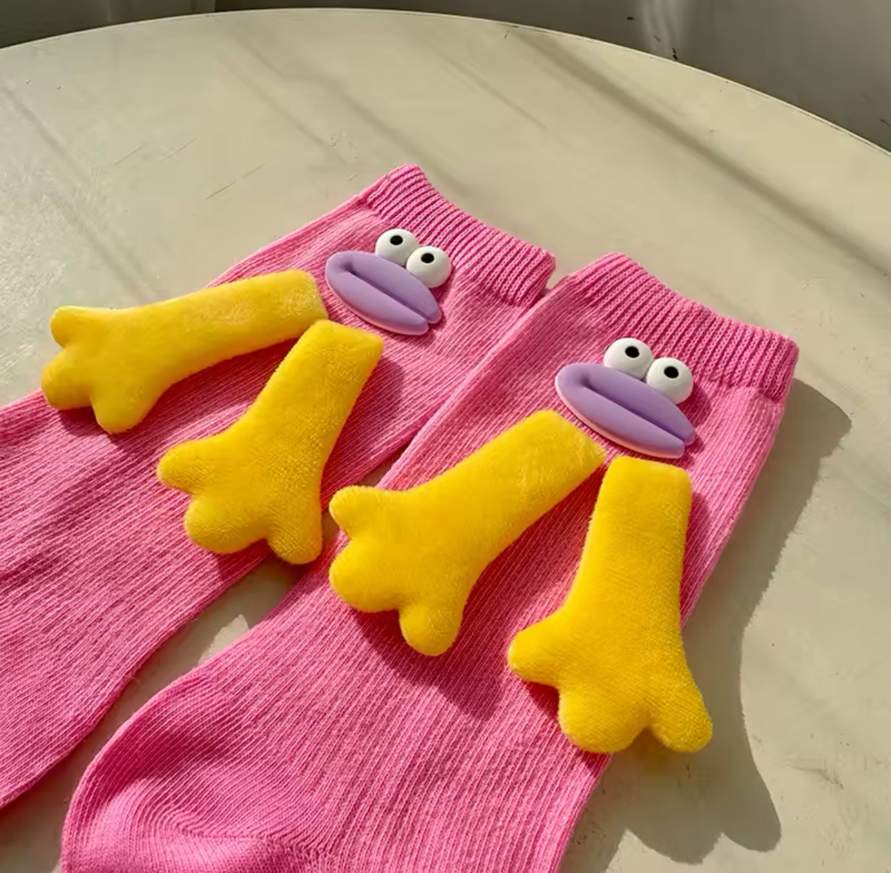 5 Pairs Mouth Dopamine Girls Calf Socks