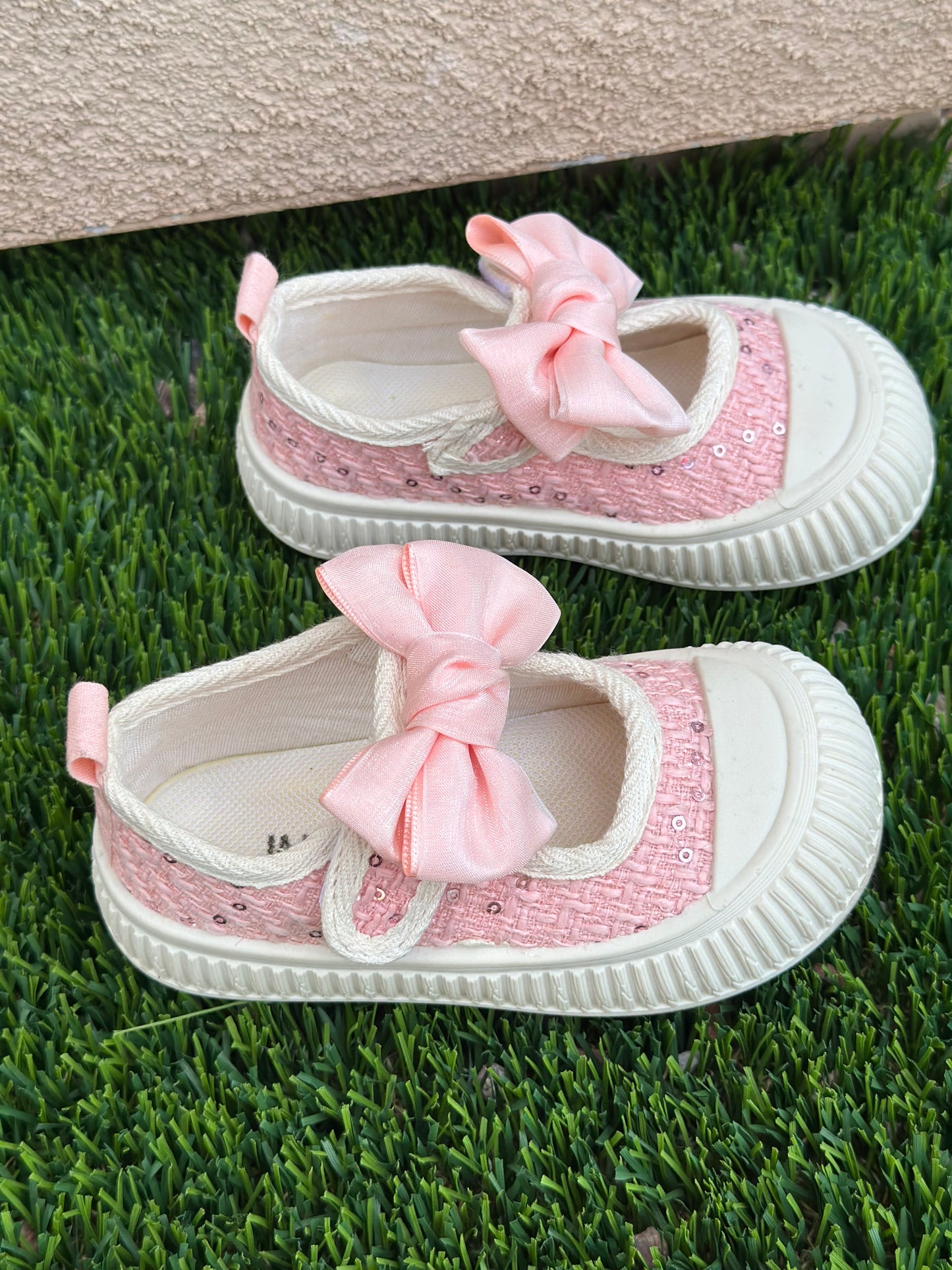 Bow Girls Toddler Breathable Canvas Shoes