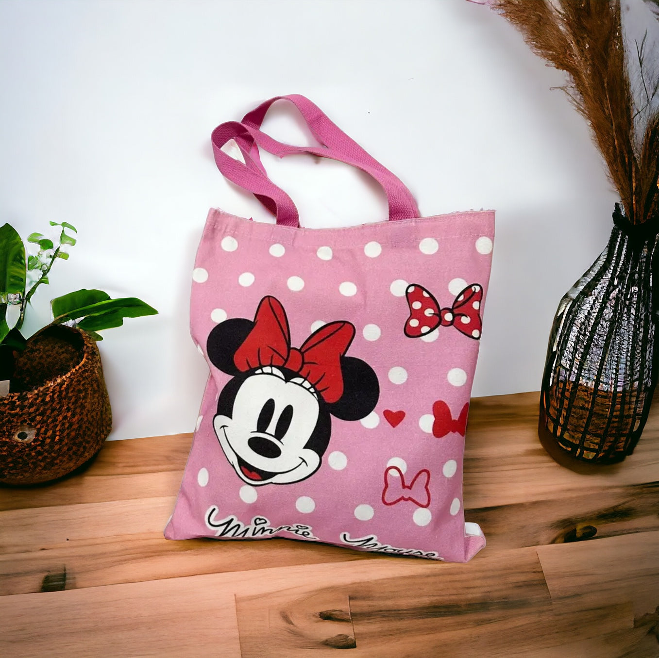 Mickey Mouse Pattern Minnie Mouse Large Tote | JA.VA.NAH
